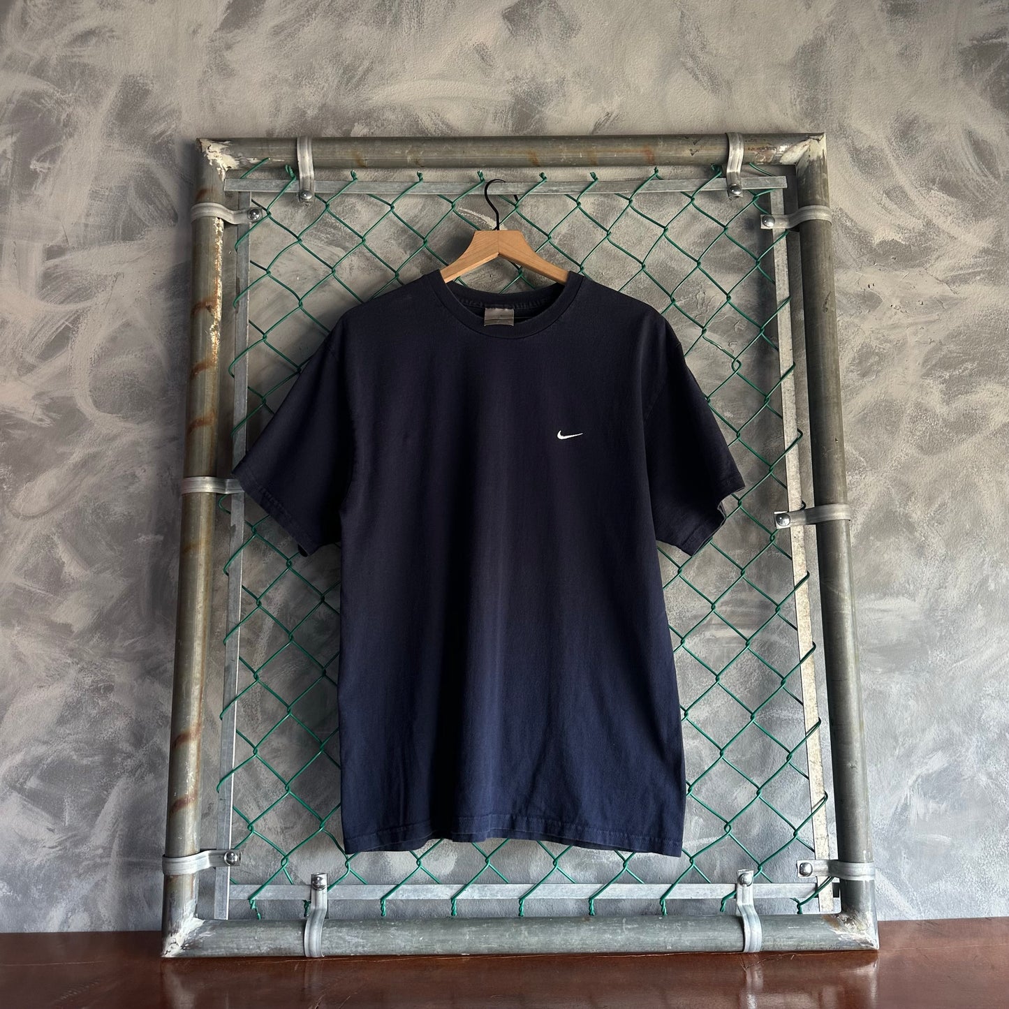 Camisa Vintage Nike De Hombre Talla L Color Azul Desvanecido 2000s Minimalista Basica Deportiva