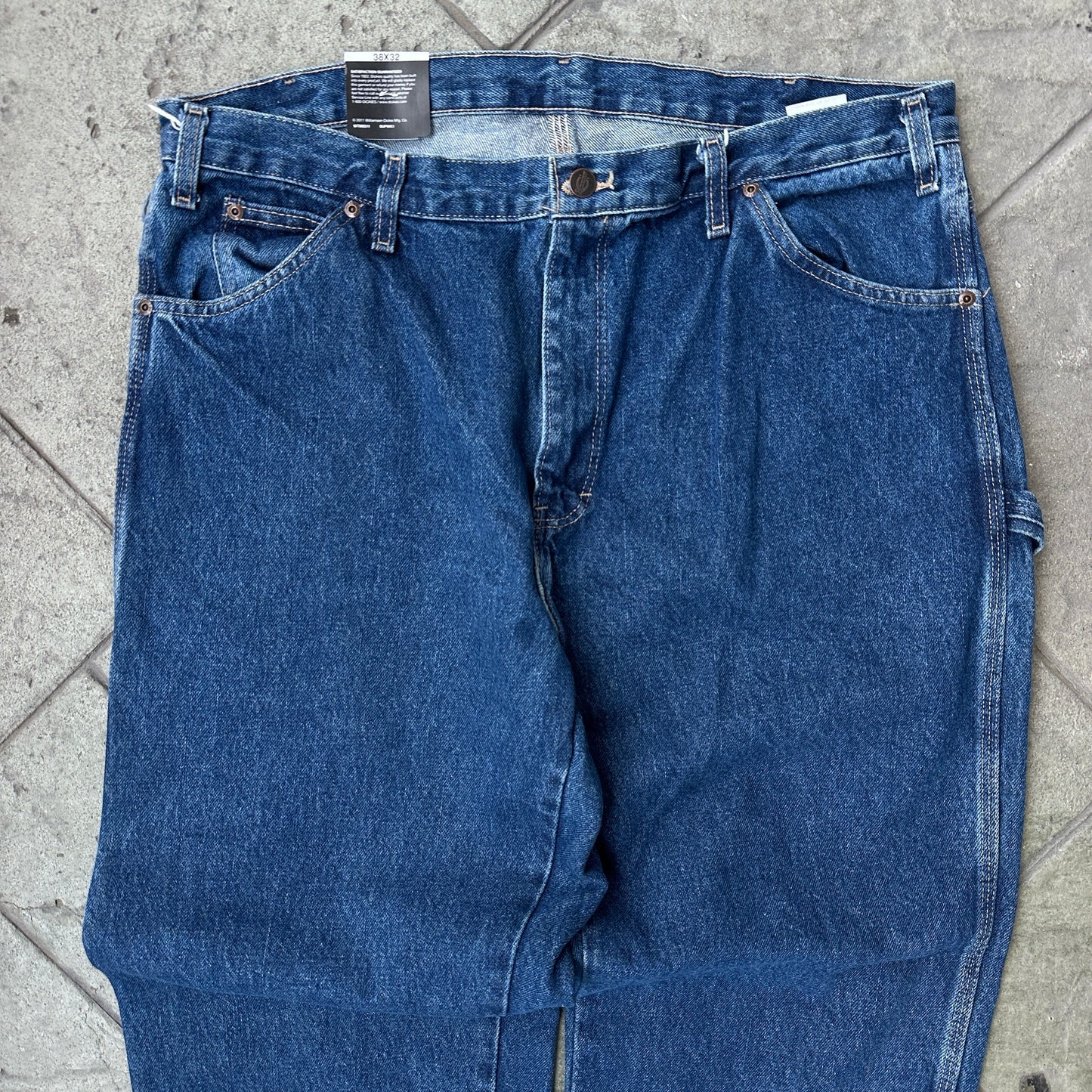 Pantalon Dickies De Hombre Talla 38x32 Color Azul Corte Relajado Estilo Carpintero Nuevo
