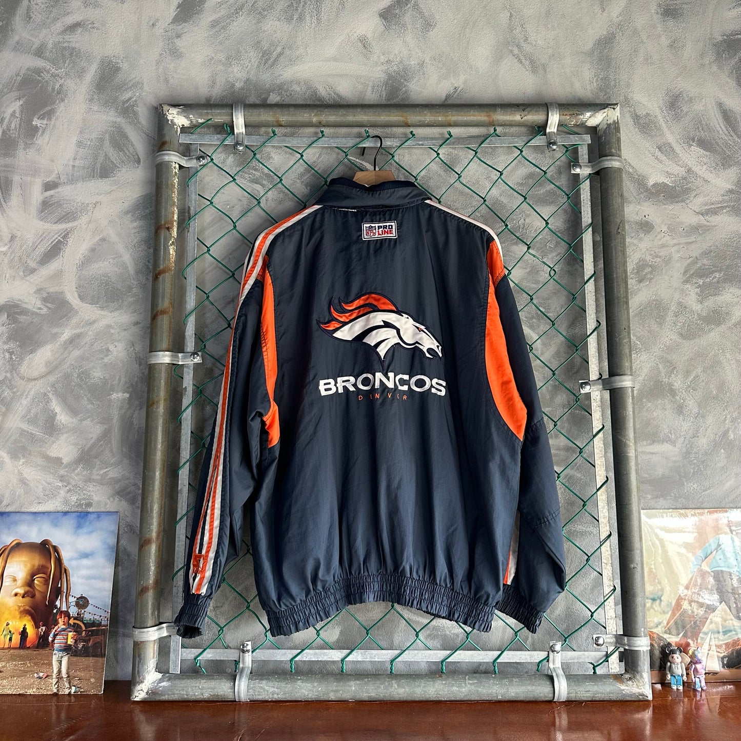Chamarra Vintage Starter Denver Broncos De Hombre Talla XL Color Azul Naranja