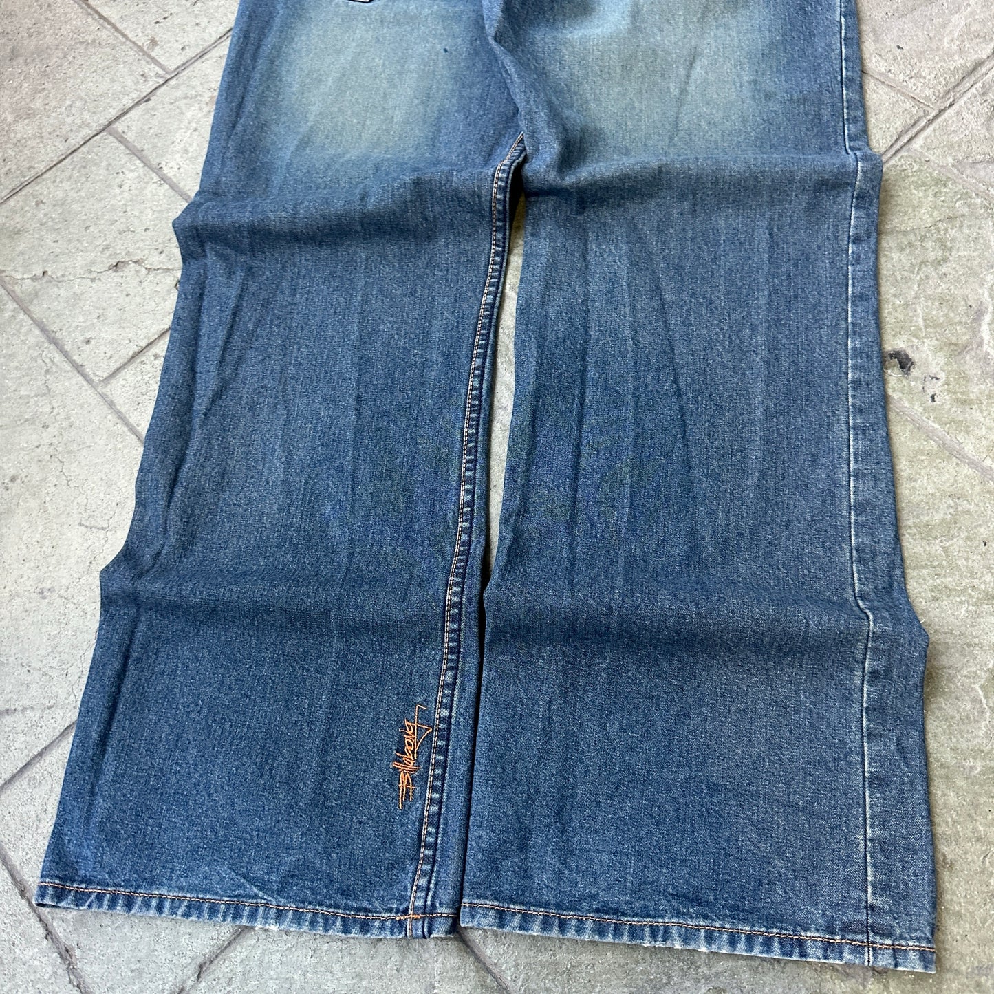 Pantalon Vintage Billabong De Hombre Talla 36x33 Color Azul Desvanecido Baggy Y2K
