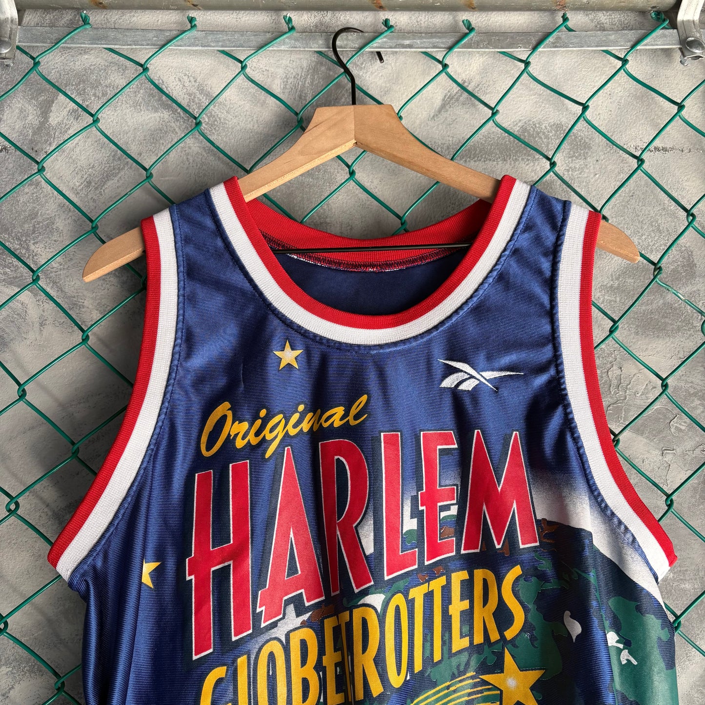 Jersey Reebook de Hombre Talla XL Color Azul Harlem Globetrotter