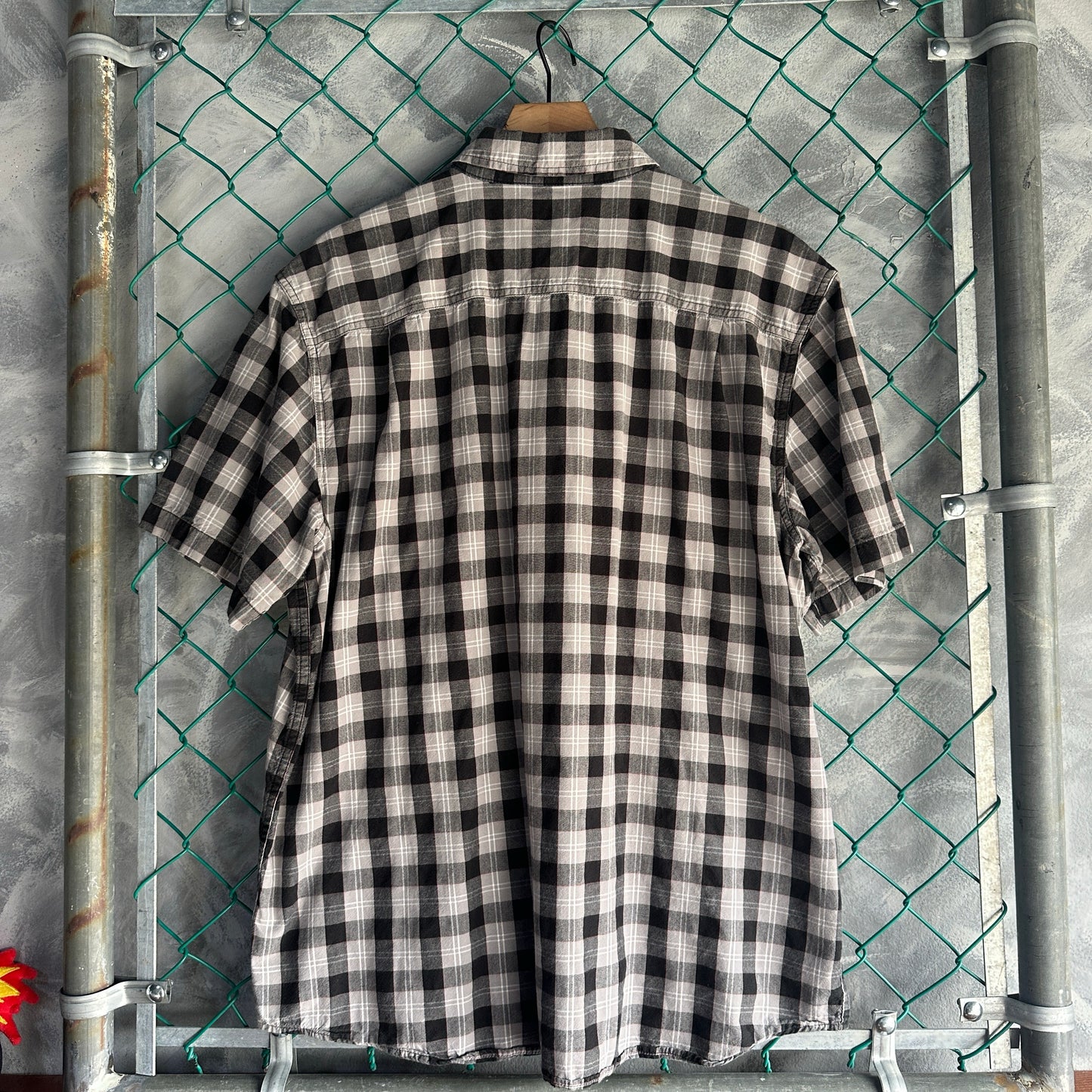 Camisa De Botones Carhartt De Hombre Talla XL De Cuadros Gris Manga Corta Workwear