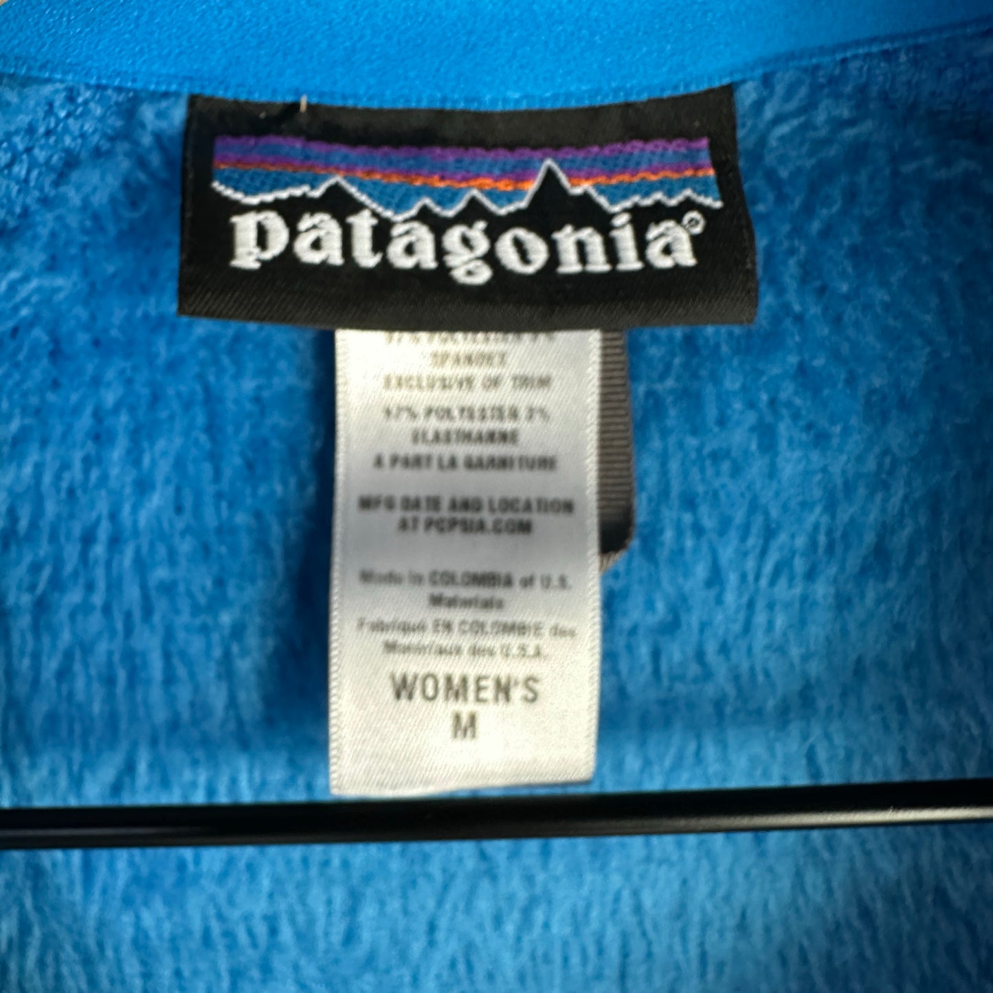 Chaleco Patagonia De mujer Talla M Color Azul De Peluche Polartec Hiking Alpinismo Senderismo