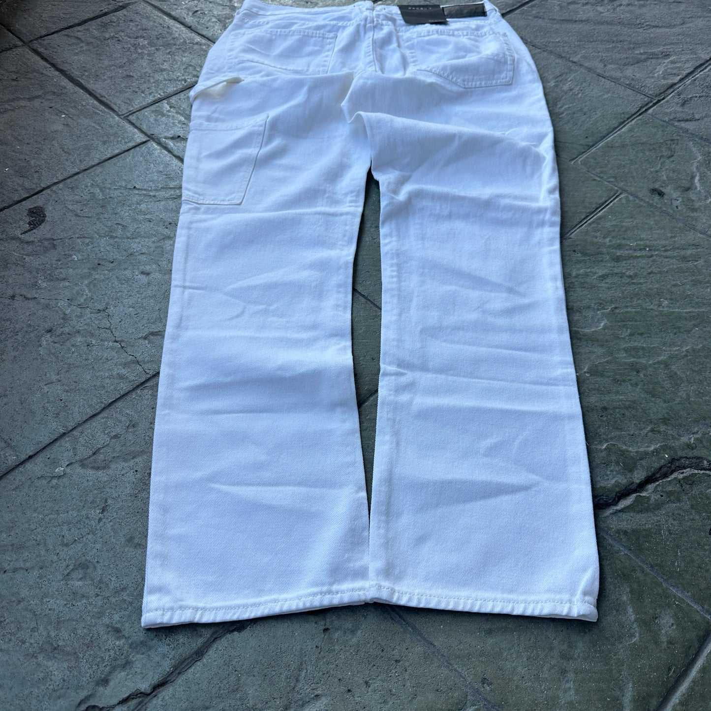 Pantalon Pacsun De Hombre Talla 34x32 Color Blanco Doble Rodilla de Mezclilla Nuevo Con Etiquetas