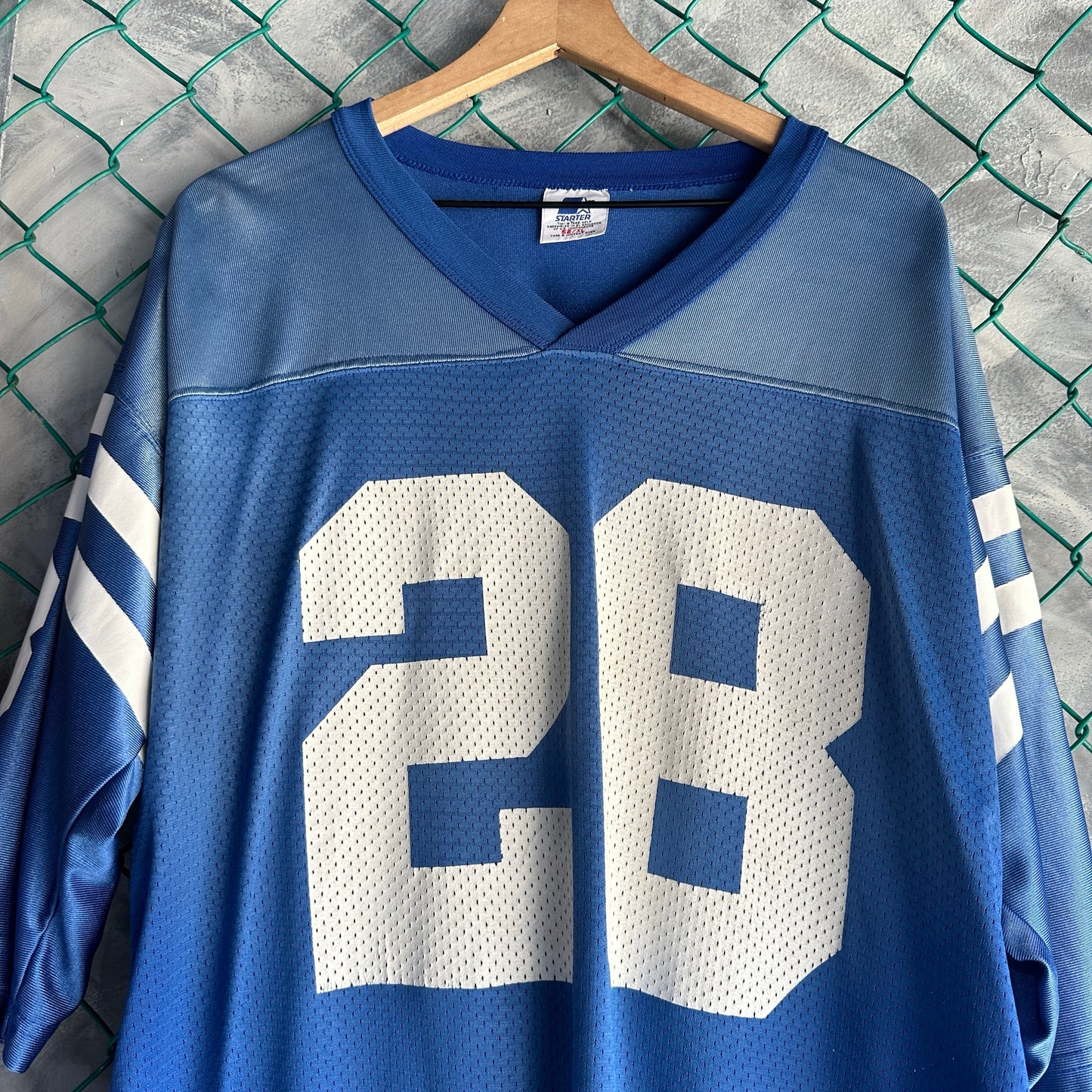 Jersey Vintage de Indianápolis Colts Marshall Faulk 28 Starter De Hombre Talla XL Color Azul NFL
