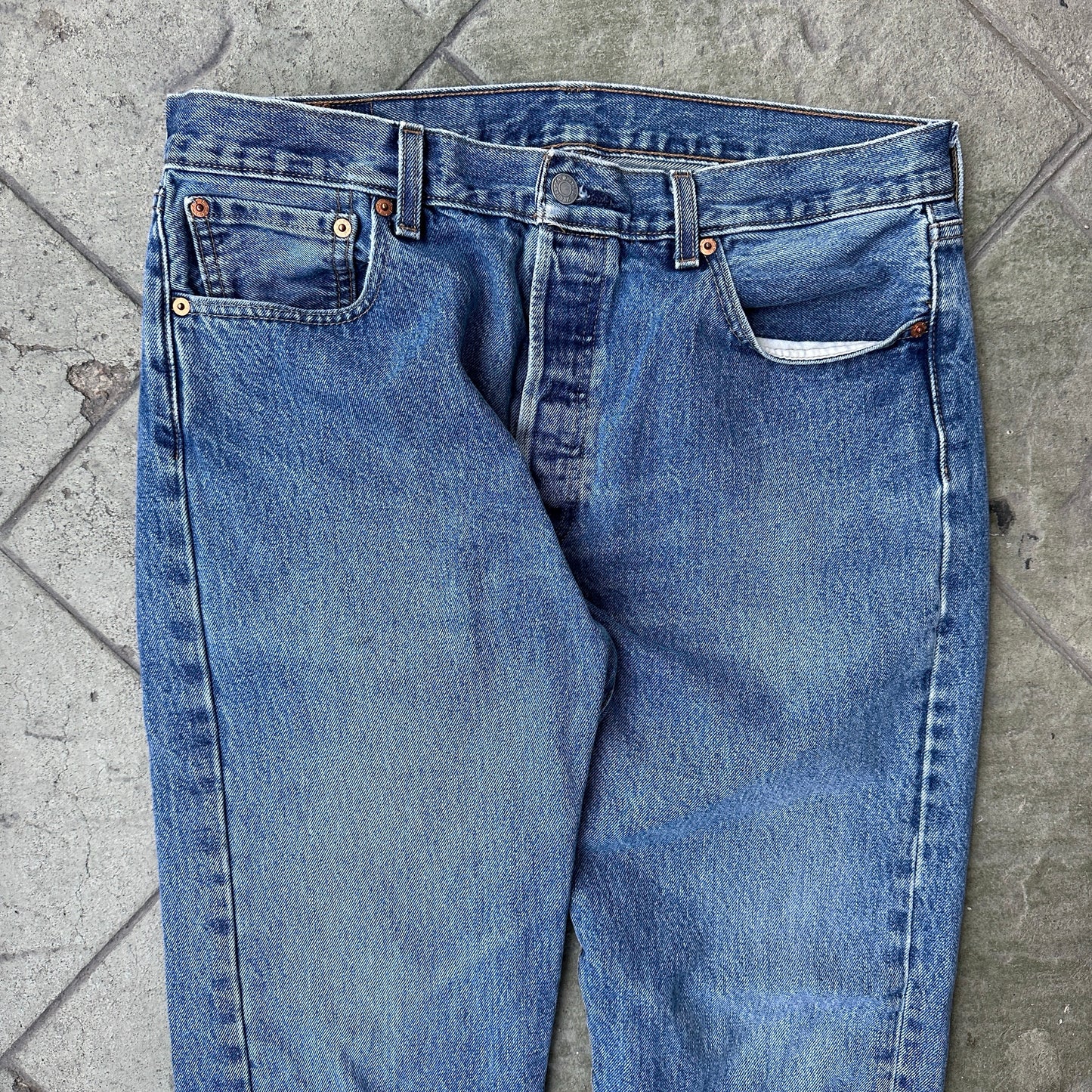 Pantalon Levis 501 De Hombre Talla 34x32 Color Azul Corte Regular o Recto