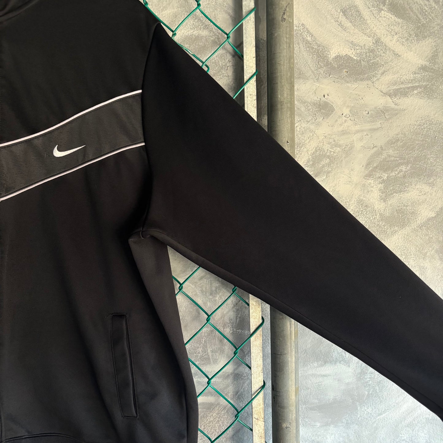 Suéter con zíper Vintage Nike Hombre XXL Negro