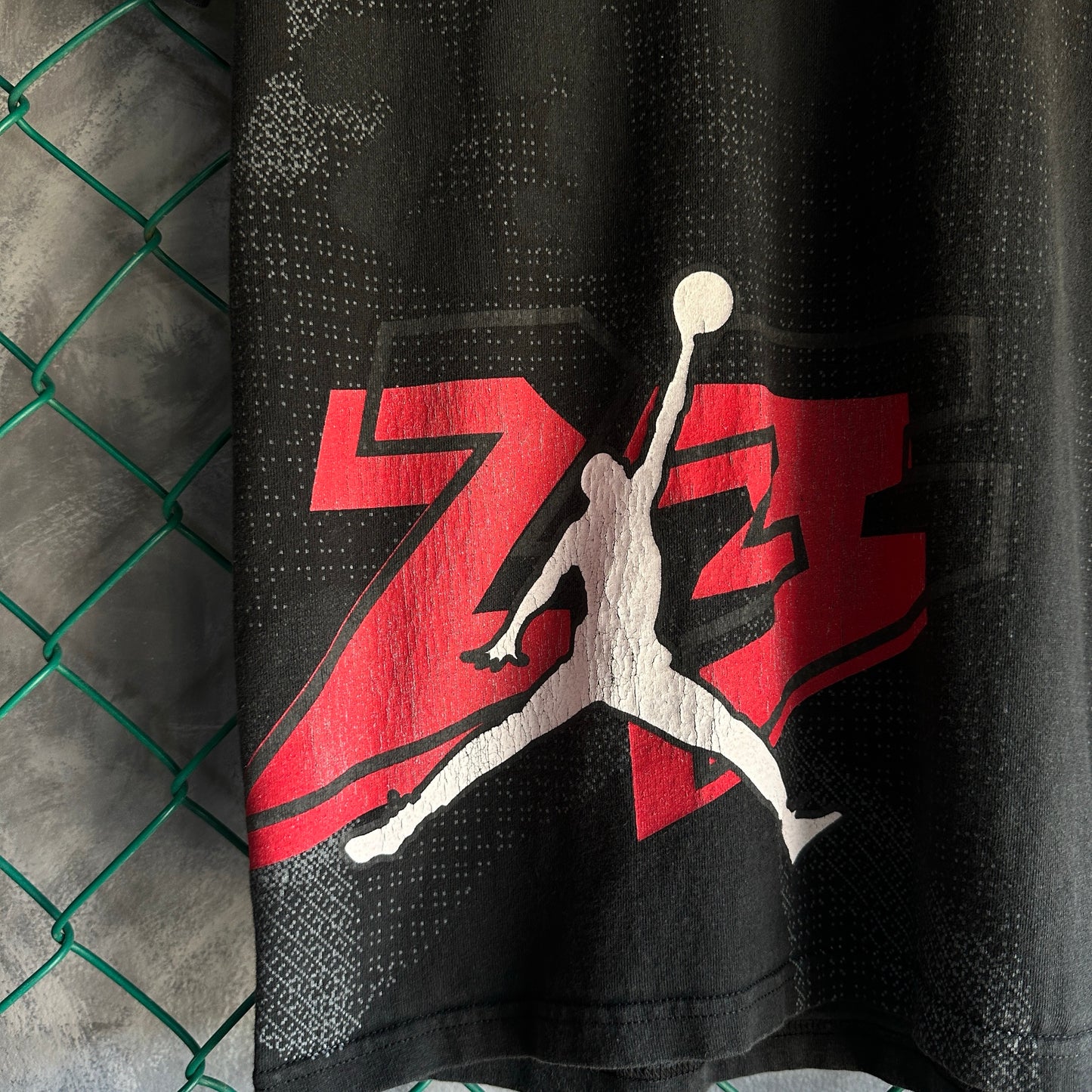 Camisa Jordan De Hombre Talla M Color Negro Rojo Y2K AOP