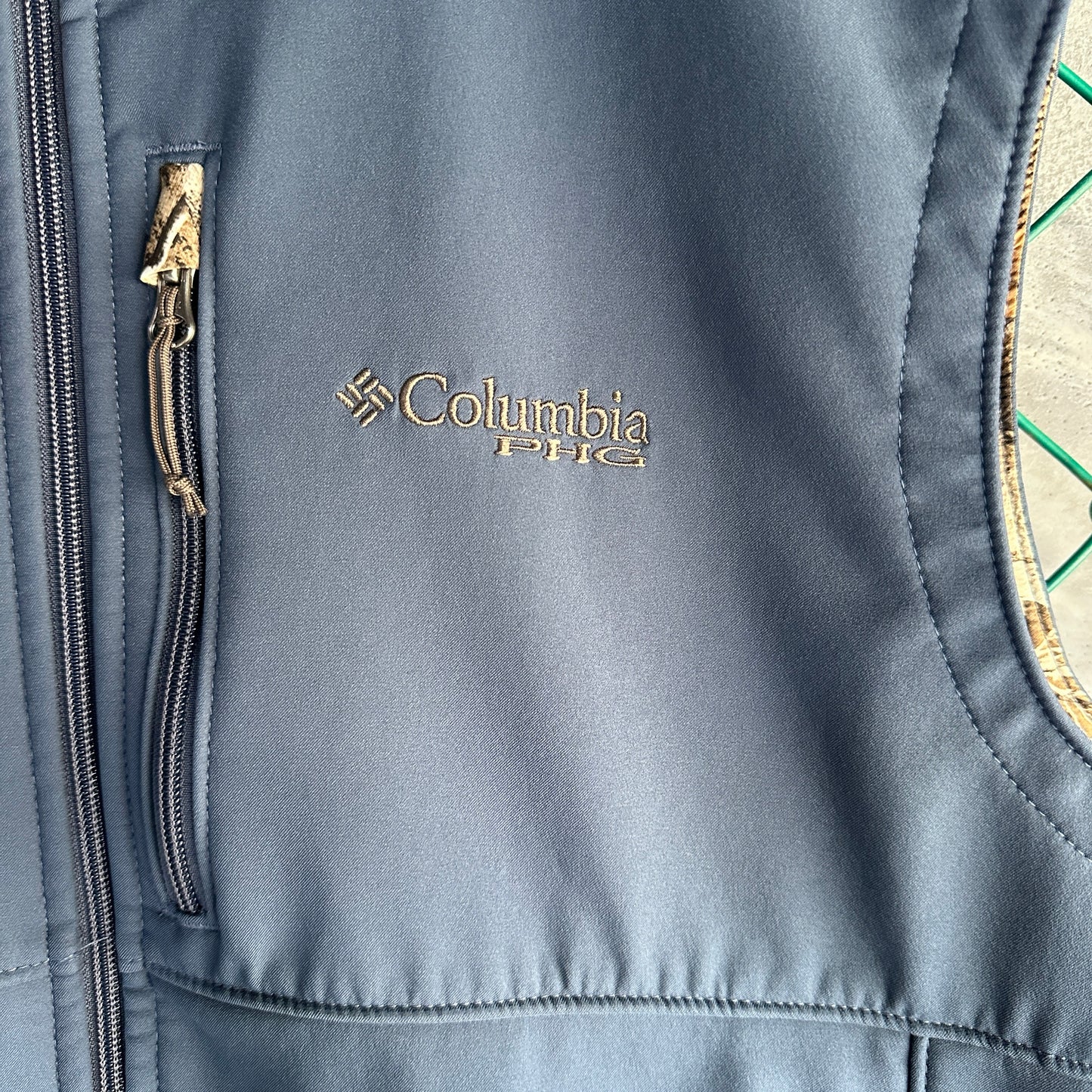 Chaleco Columbia De Hombre Talla XL Color Azul PFG Camo Camuflaje