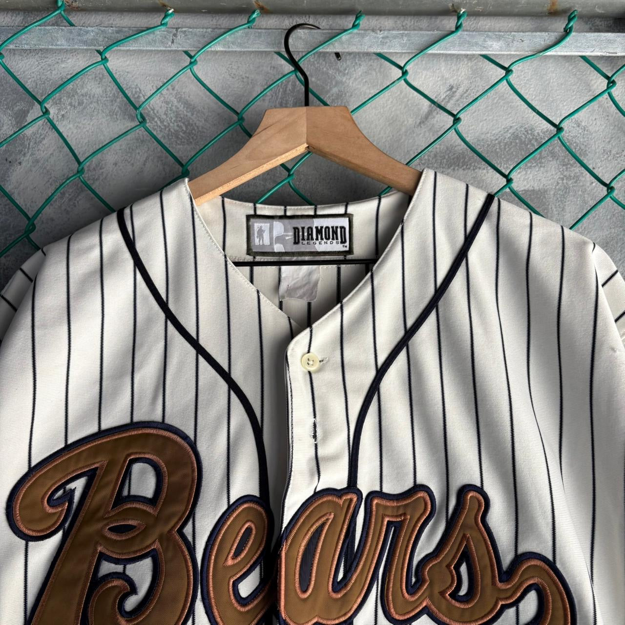 Jersey De Doosan Bears Larsen #18 Larsen Russell De Hombre Talla 52 Color Blanco De Rayas Beisbol Ligas Menores