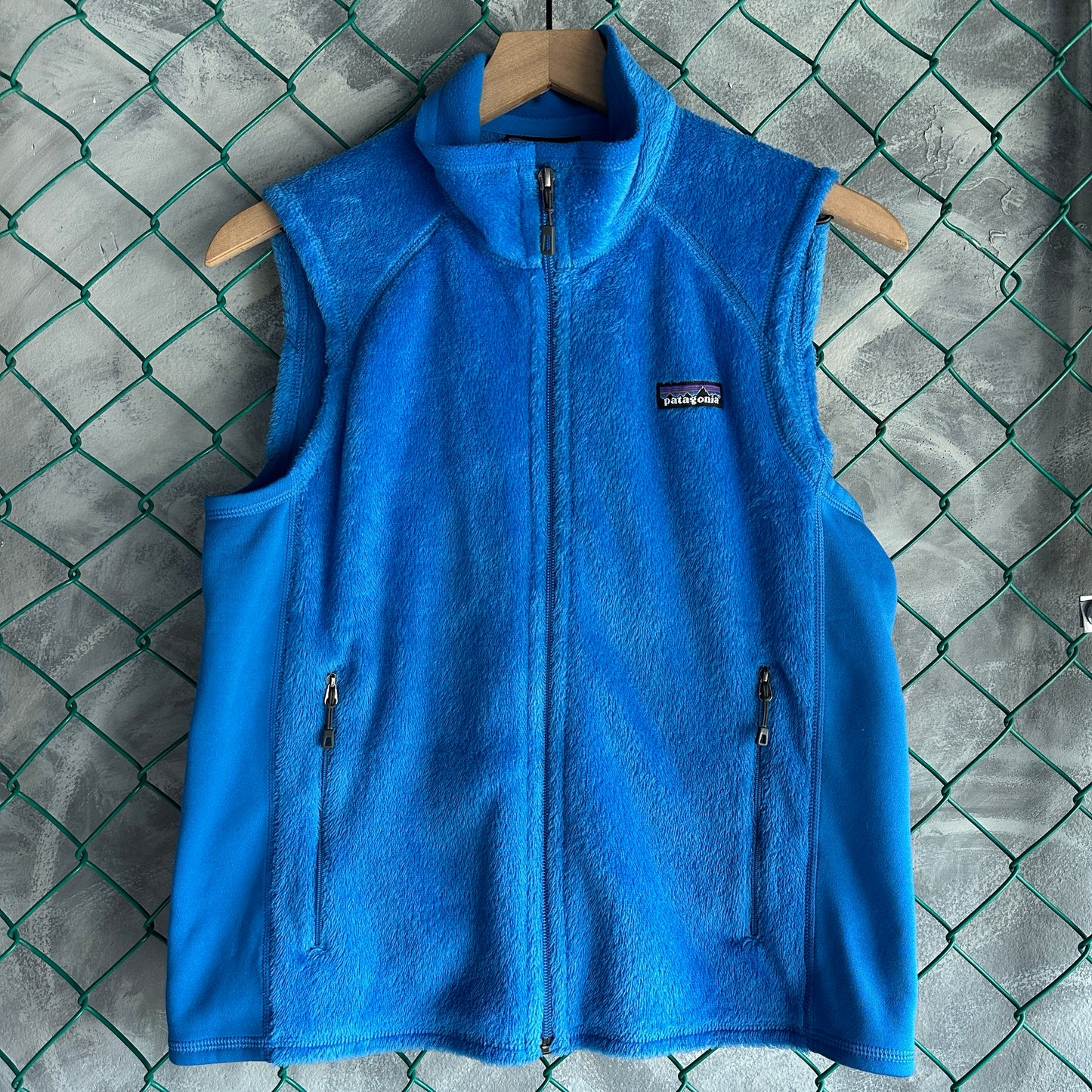 Chaleco Patagonia De mujer Talla M Color Azul De Peluche Polartec Hiking Alpinismo Senderismo