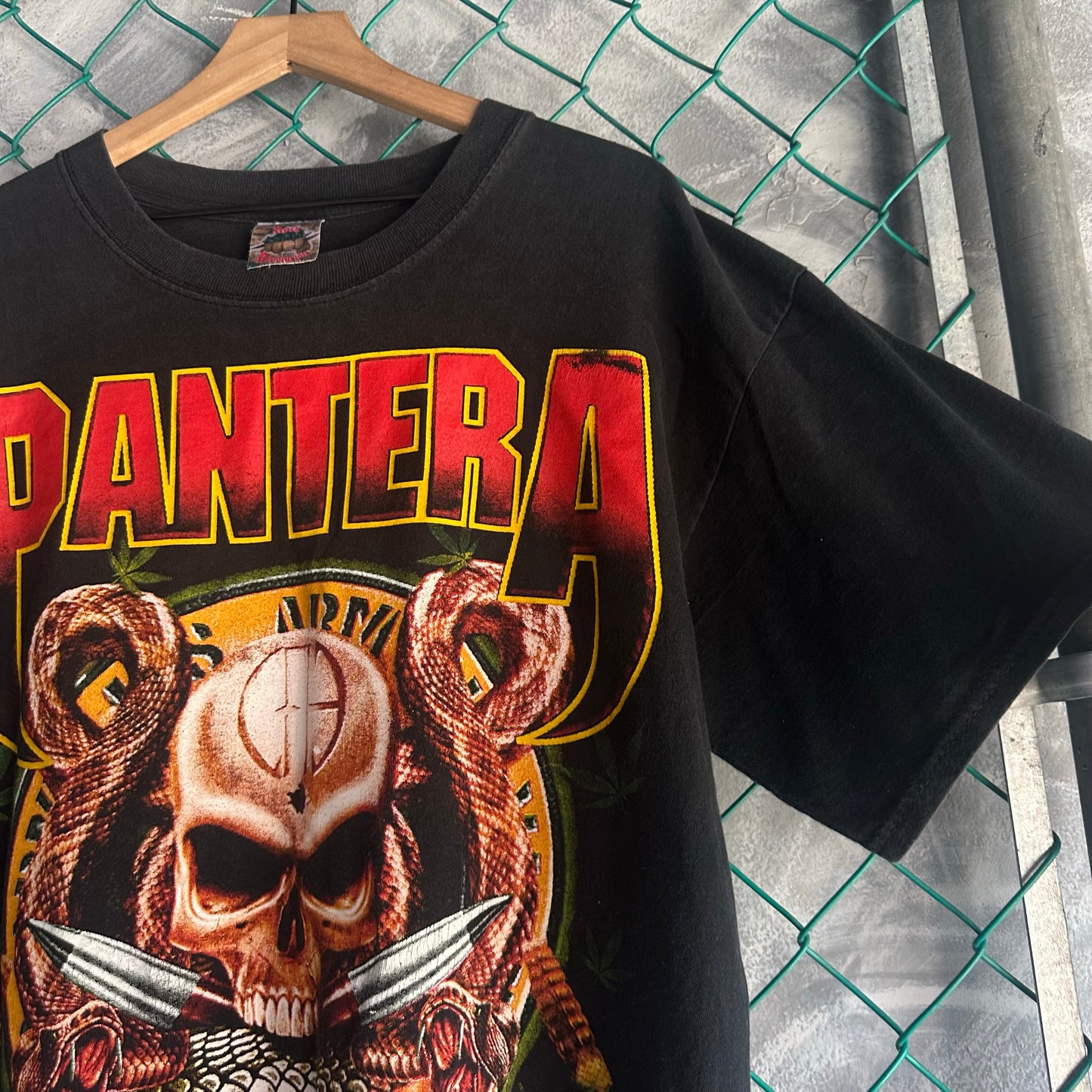 Camisa Vintage Rock Revolución De Pantera De Hombre Talla XL Color Negro Big Print