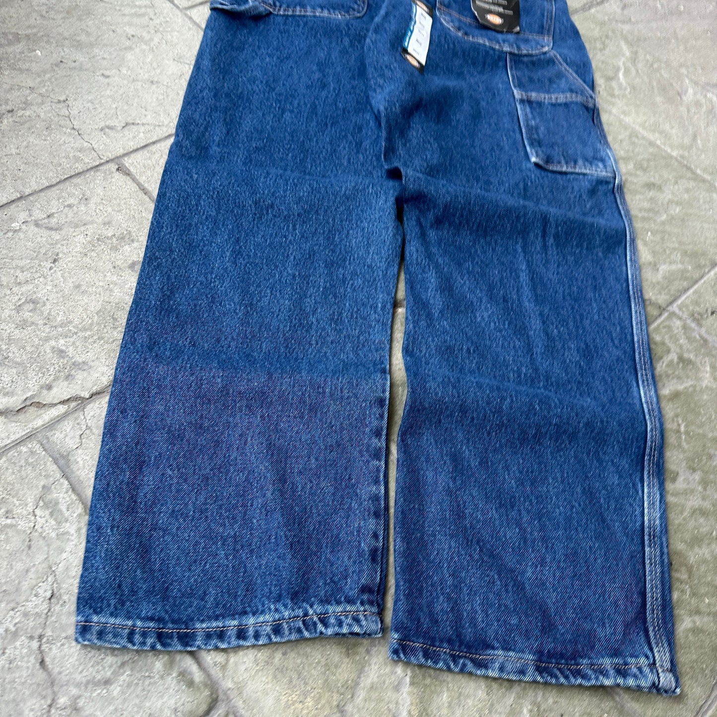 Pantalon Dickies De Hombre Talla 38x32 Color Azul Corte Relajado Estilo Carpintero Nuevo