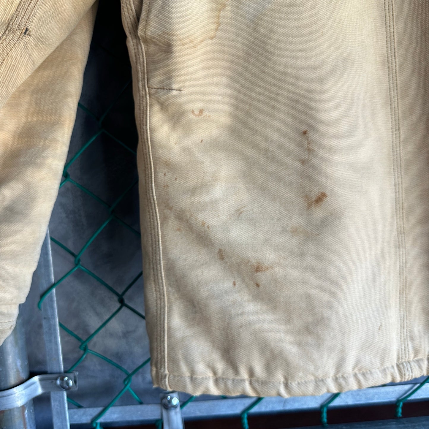 Chamarra Carhartt De Hombre Talla L Color Camel Cafe Desvanecido Artic Big Logo Distressed