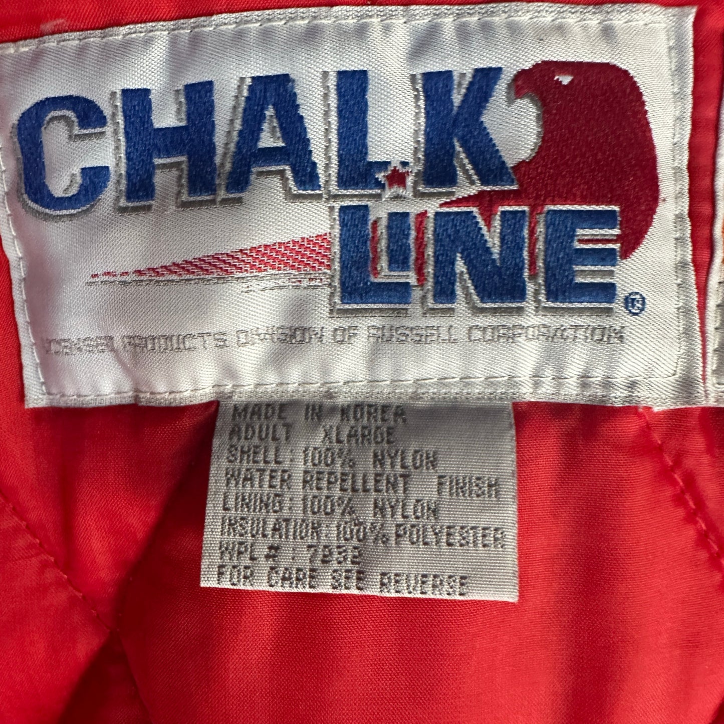 Chamarra Vintage De Hockey NY Rangers Chalk Line De Hombre Talla Xl Color Azul Rojo Con Ziper 80s