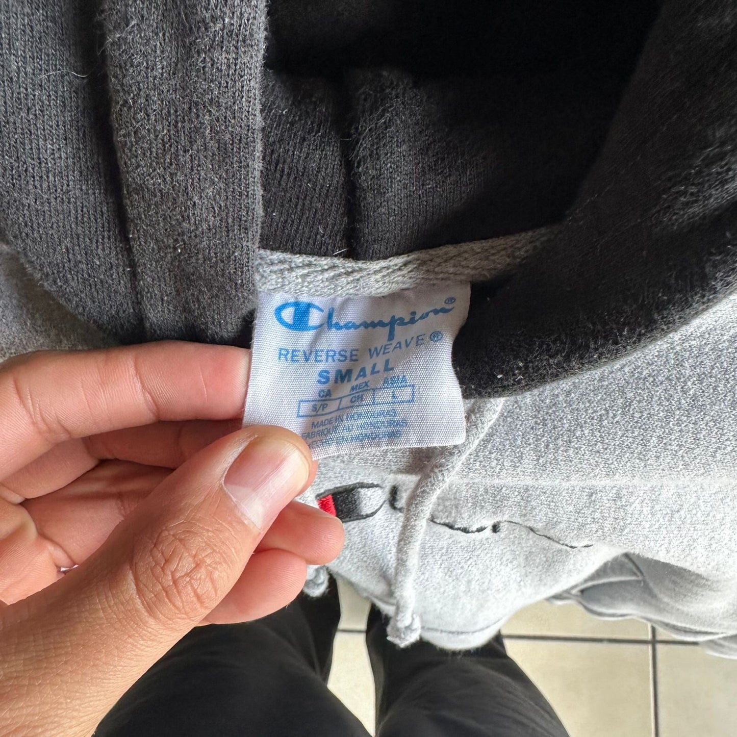 Hoodie Champion De hombre Talla S Color Gris Reverse Weave 90s Vintage