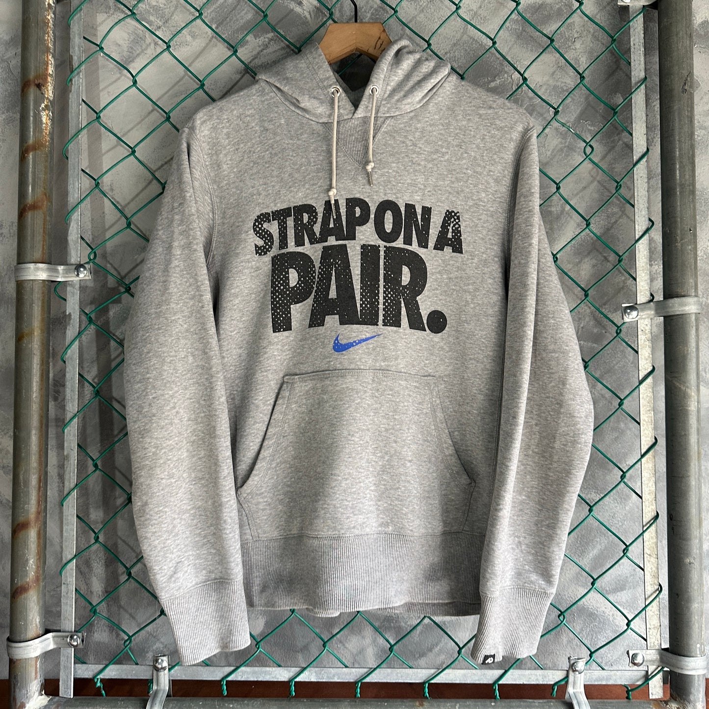 Hoodie Nike De Hombre Talla M Color Gris Mid Swosh Deportivo Gimnasio