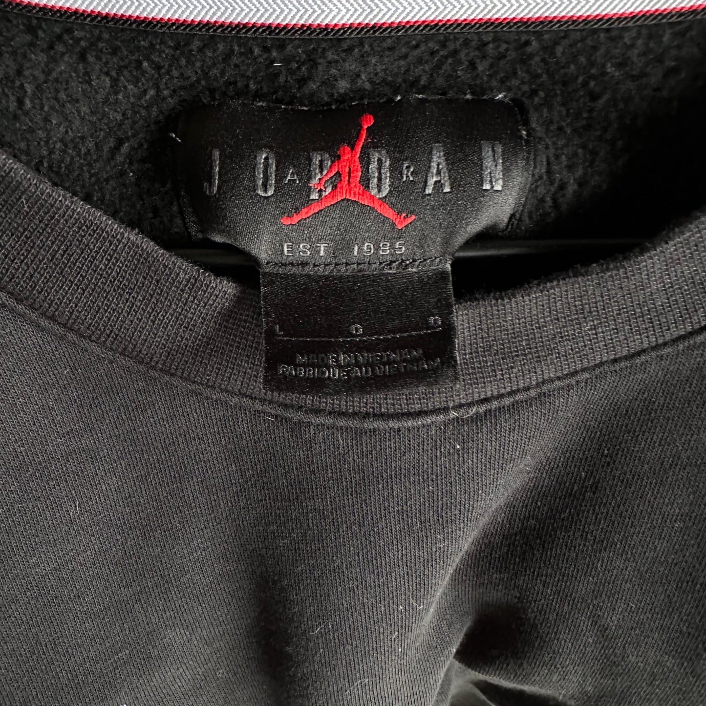Sueter Jordan De Hombre Talla L Color Negro Sin Gorro Crewneck Colegial San Diego Aztecs