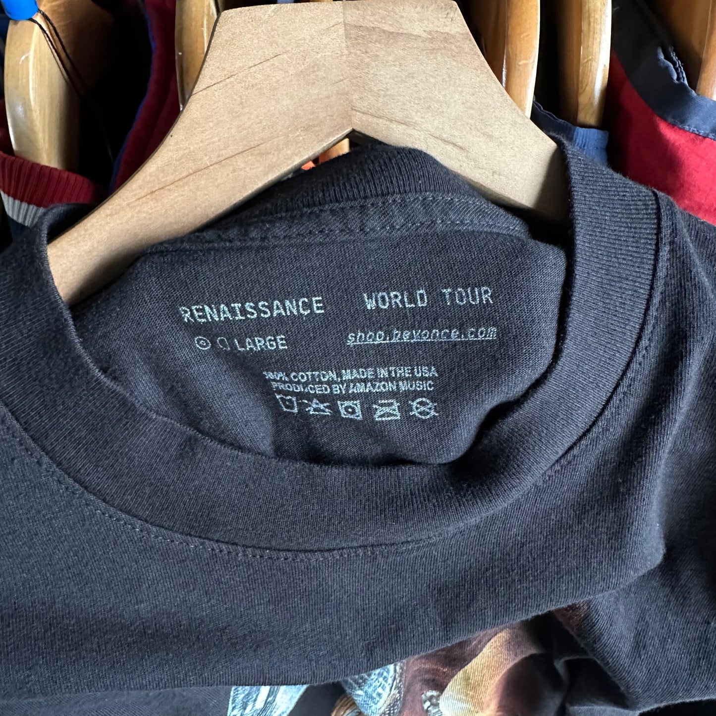 Camisa De Tour De Beyonce De Hombre Talla L Corte Oversize Color Negra Merch Original