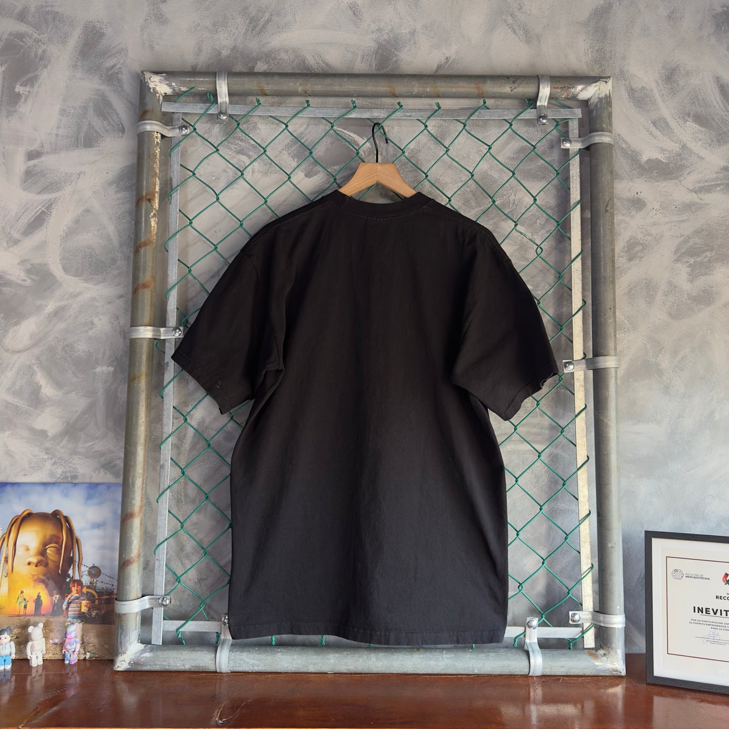 Camisa Pro Club De Hombre Talla XL Color Negra Minimalista Basica Tela Gruesa