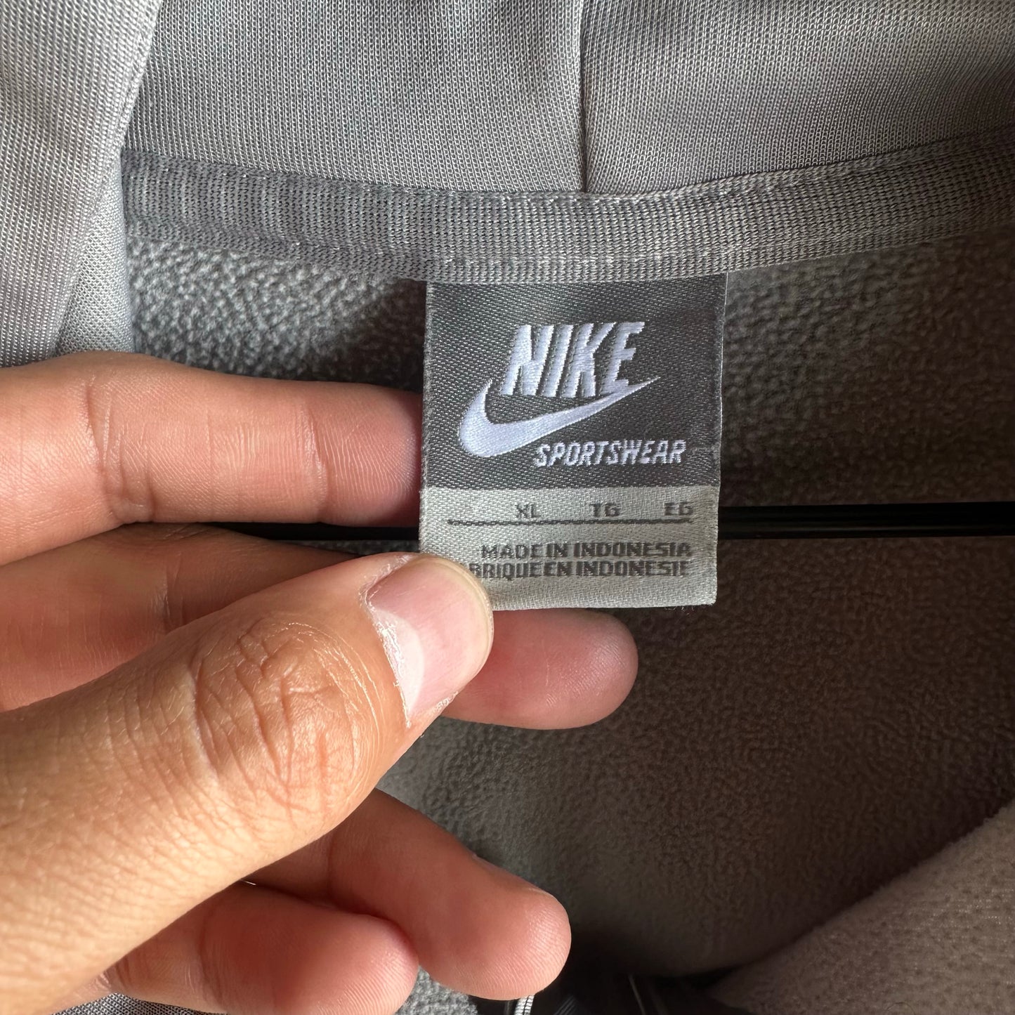 Zip Up Nike De Hombre Talla XL Color Gris Negro Deportivo Gimasio Con Gorro