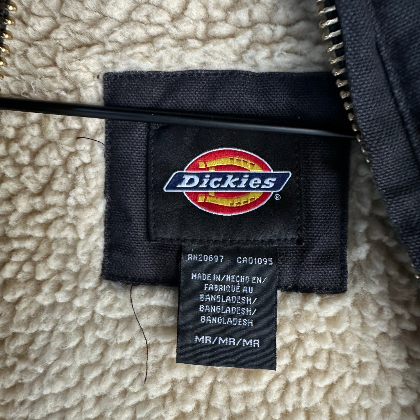 Chamarra Dickies De Hombre Talla M Color Gris Con Forro De Borrego Workear Con Gorro De Trabajo