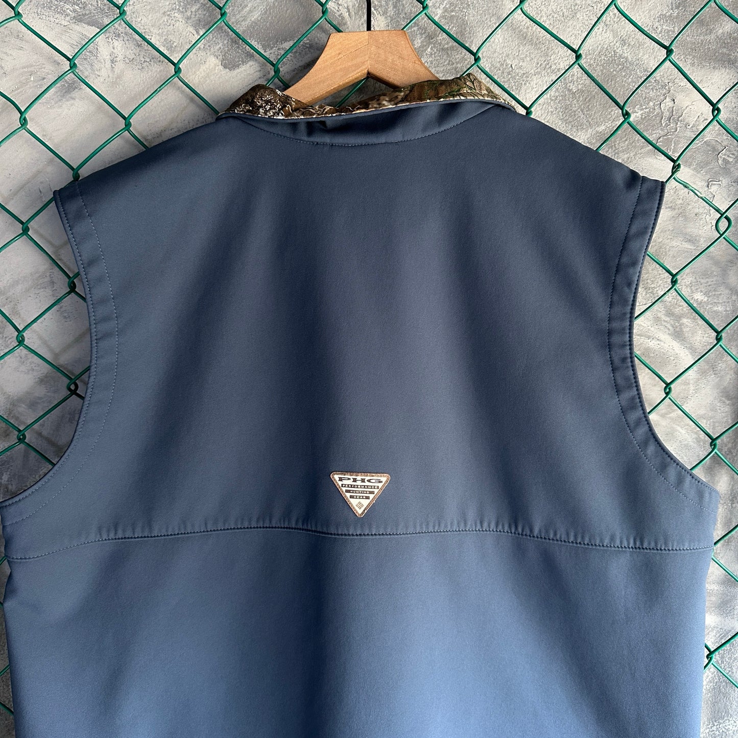 Chaleco Columbia De Hombre Talla XL Color Azul PFG Camo Camuflaje