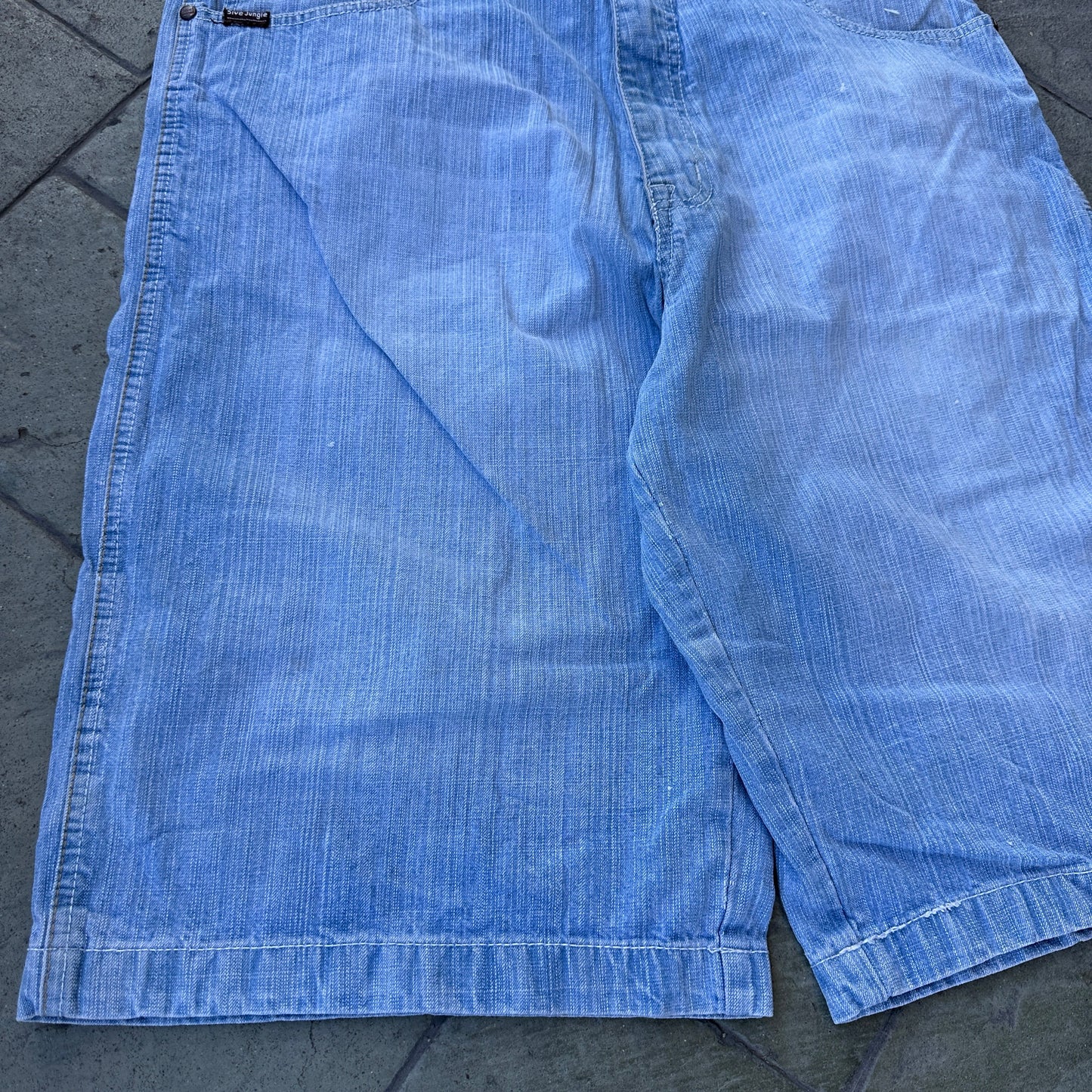 Shorts o Jorts vintage 5ive Jungle De Hombre Talla 36 Color Azul ClaroBordado De Leon Y2K
