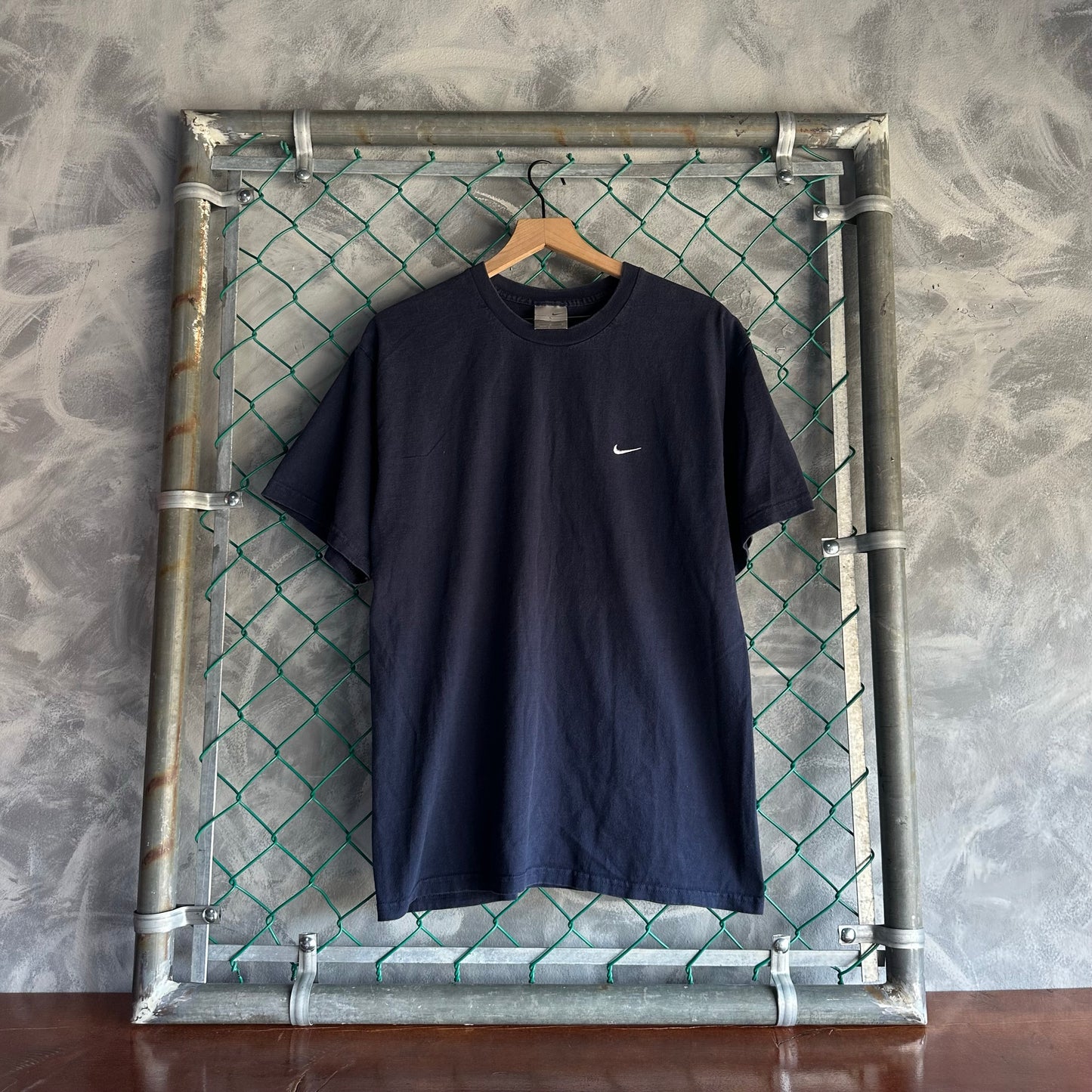 Camisa Vintage Nike De Hombre Talla L Color Azul Desvanecido 2000s Minimalista Basica Deportiva