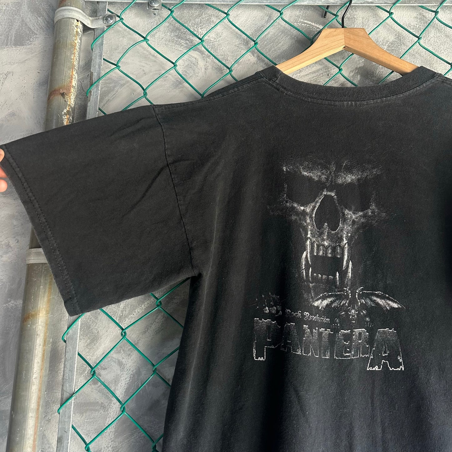 Camisa Vintage Rock Revolución De Pantera De Hombre Talla XL Color Negro Big Print
