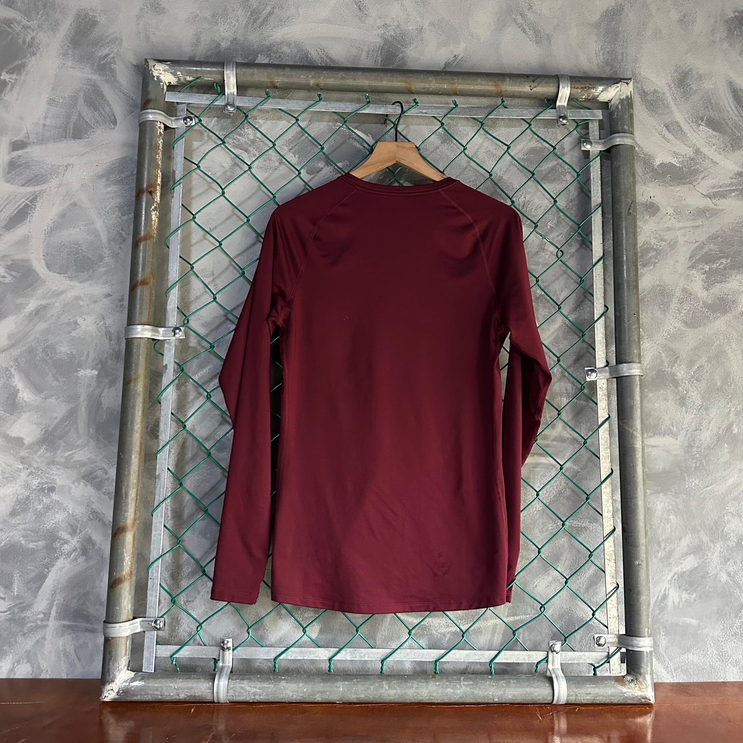 Camisa Deportiva Nike De Hombre Talla L Color Rojo Vino Manga Larga Dri Fit Pro