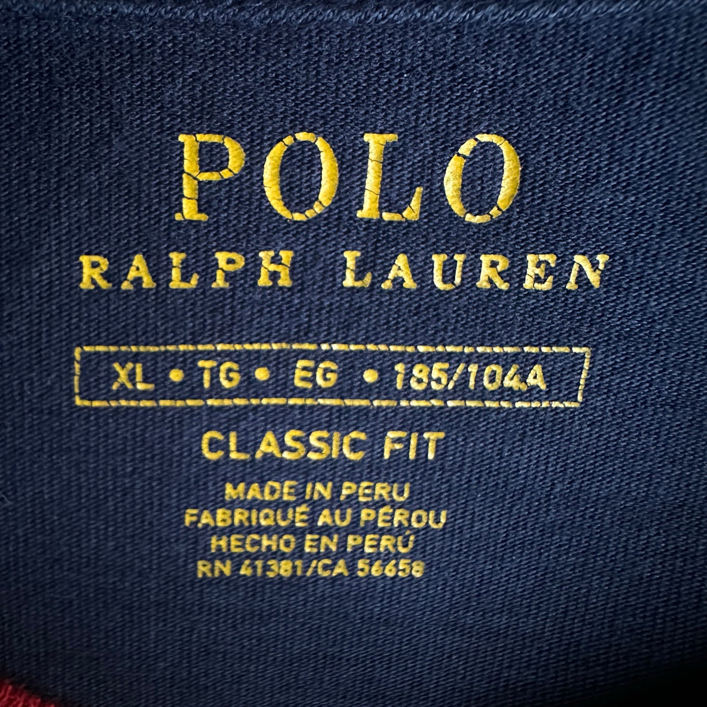 Camisa Polo Ralph Lauren De Hombre Talla Xl Color Azul Marino Lofi Manga Larga