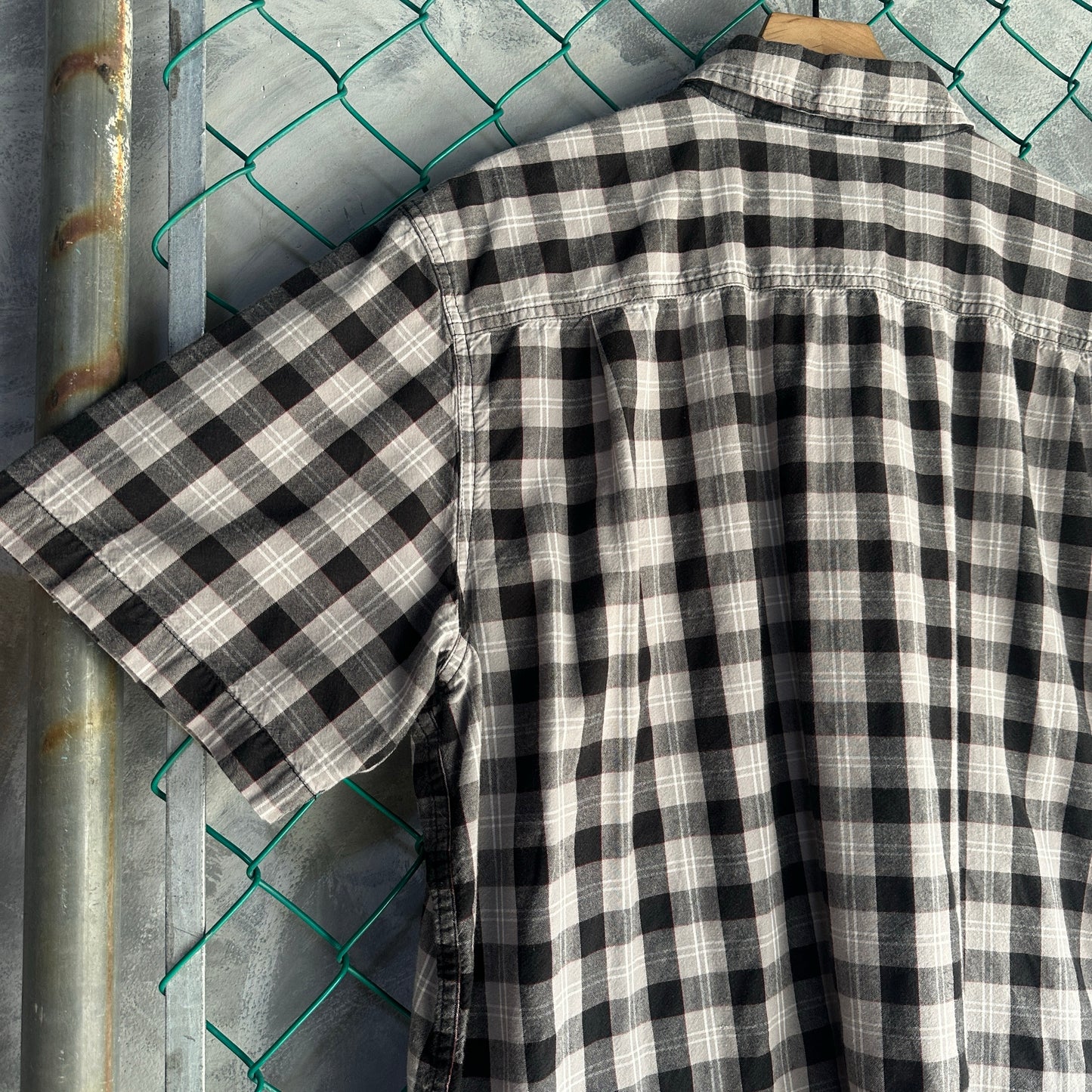 Camisa De Botones Carhartt De Hombre Talla XL De Cuadros Gris Manga Corta Workwear