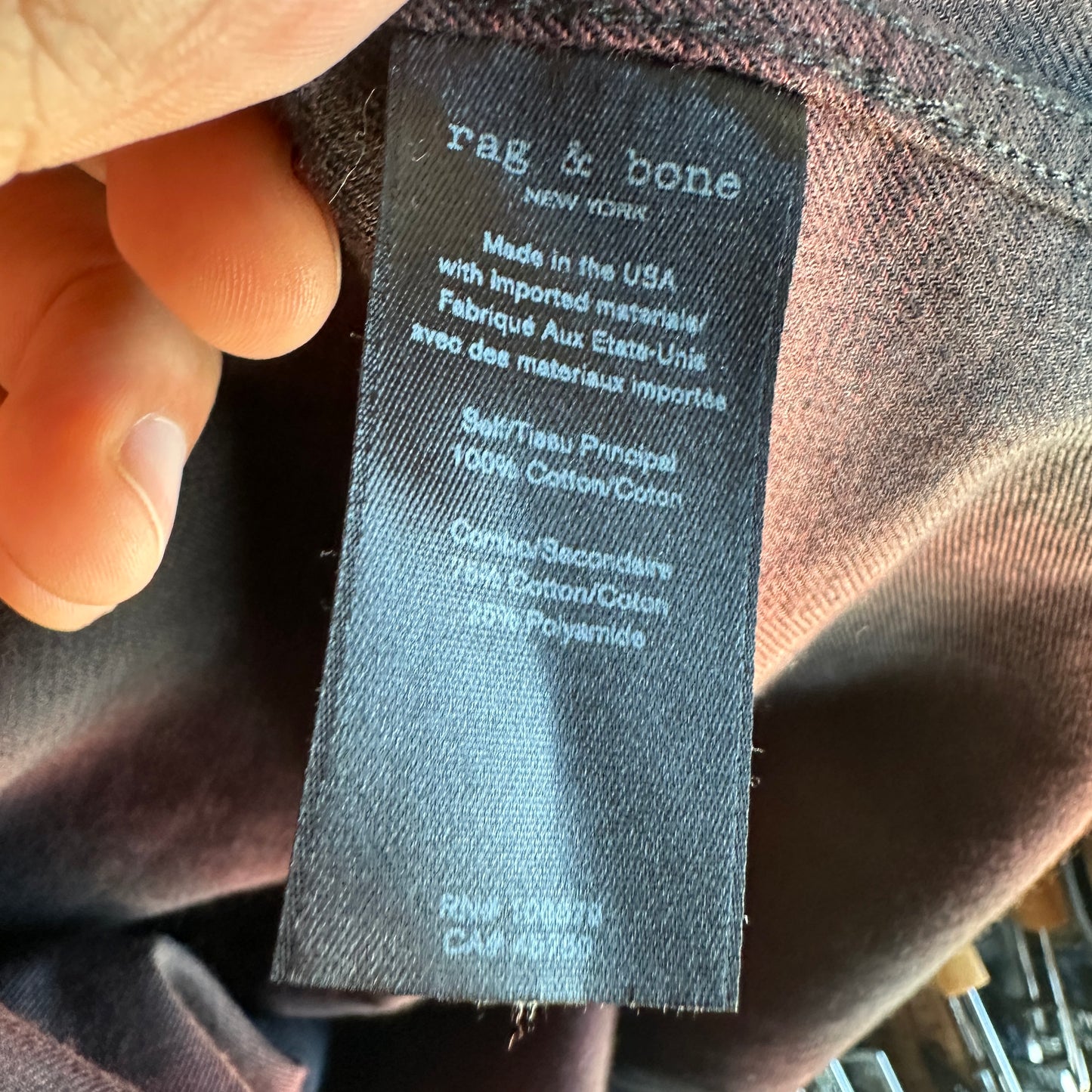 Camisa De Botones Rag & Bone De Hombre Talla L Color Rojo Con Negro