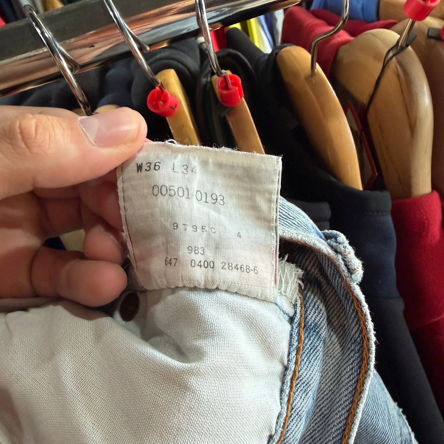 Pantalon Vintage Levis Recto 501 De Hombre Talla 36x34 Queda a un 35x32 Color Azul Deslavado