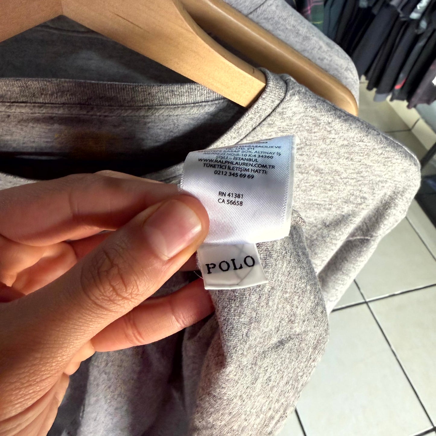 Camisa Polo Ralph Lauren De Hombre Talla L Color Gris Manga Larga