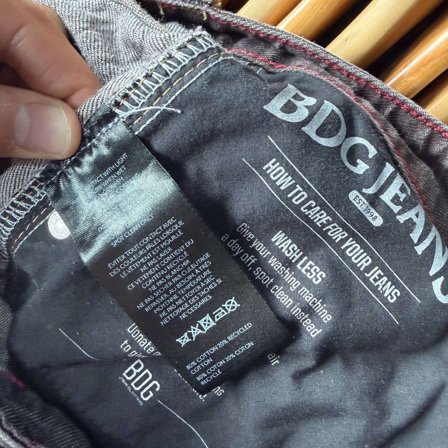 Pantalon Baggy BDG Urban Outfiters De Hombre Talla 30 Queda 32 Color Cafe Pierna Ancha Skater