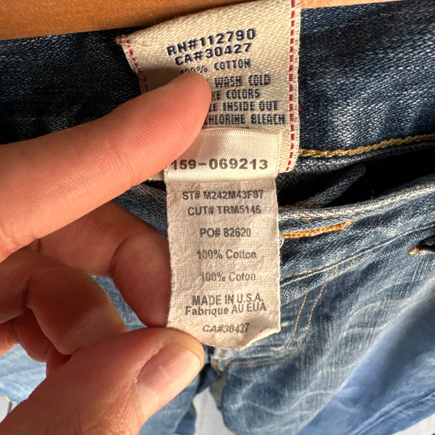 Pantalon True Religion De Hombre Talla 32 Color Azul Desvanecido Con Costura Gruesa Bobby