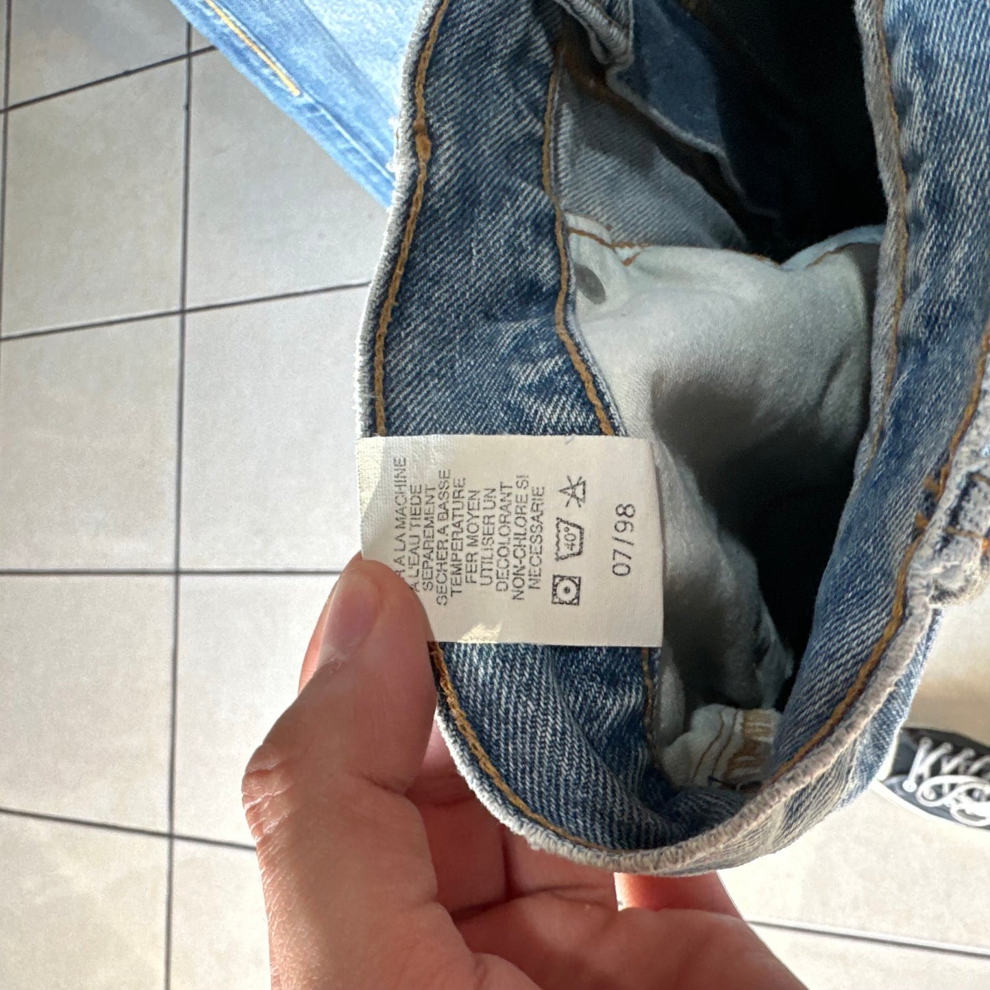 Pantalon Tommy Hilfiger De Hombre Talla 38x30 Color Azul Desvanecido