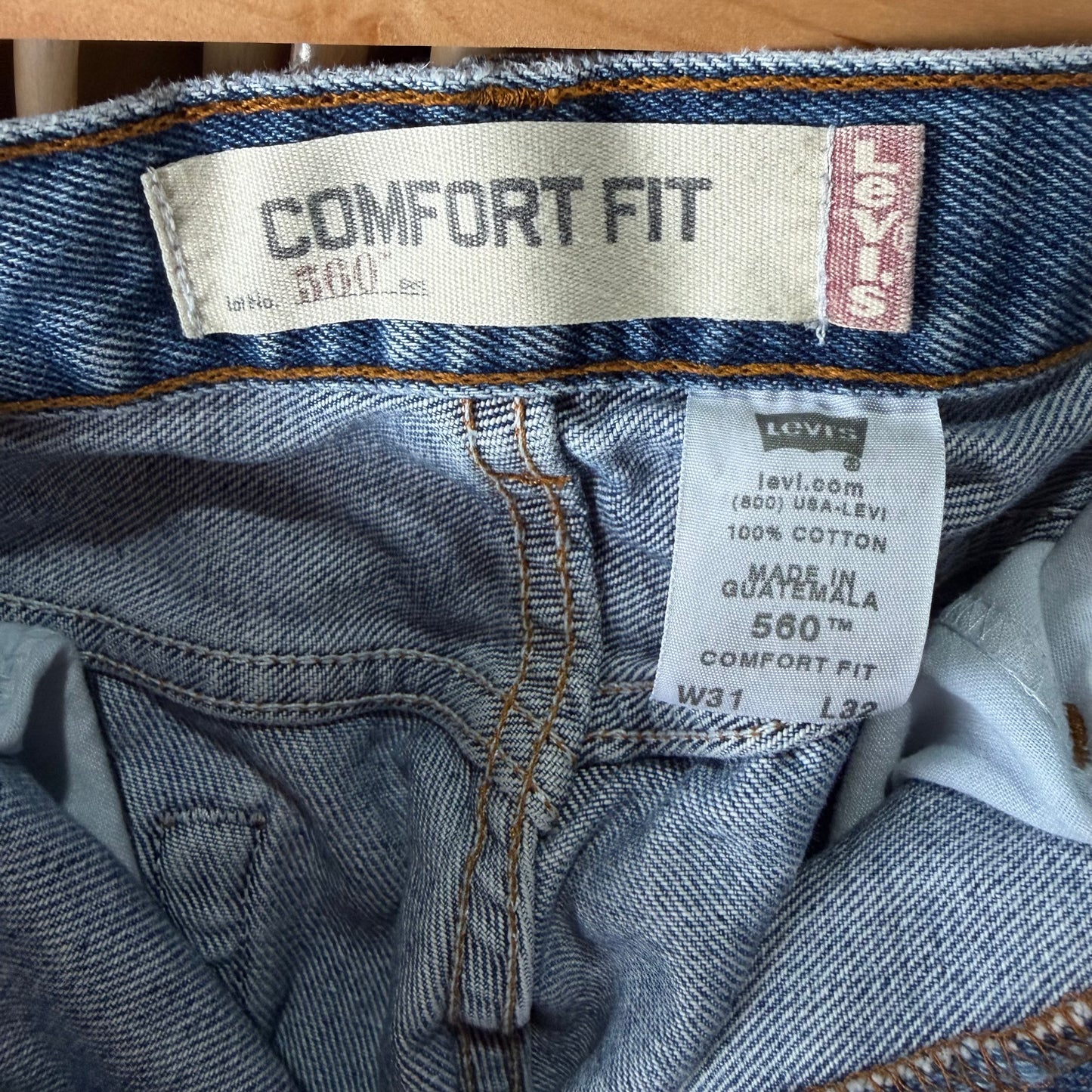 Pantalon Baggy Levis 560 De Hombre Talla 31x32 Color Azul Comfort Fit