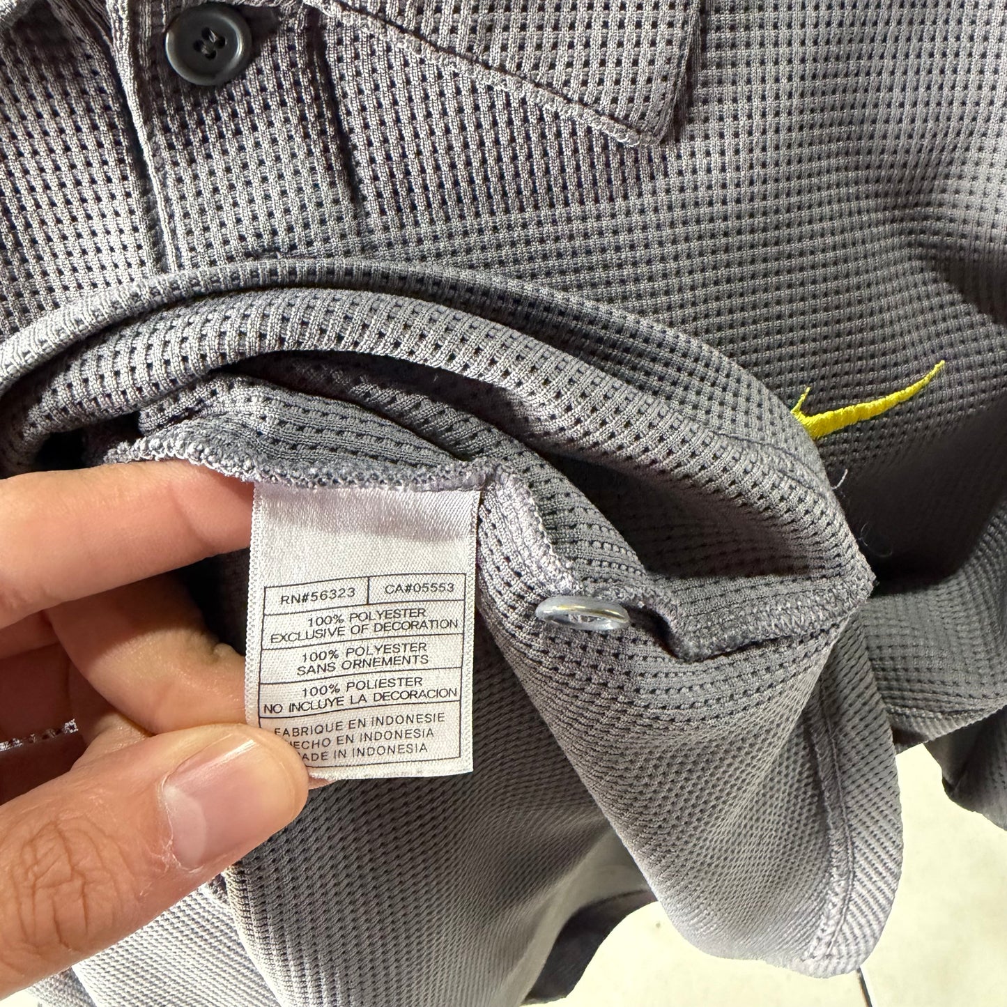 Camisa Polo Deportiva Nike De Hombre Talla L Color Gris Gimnasio