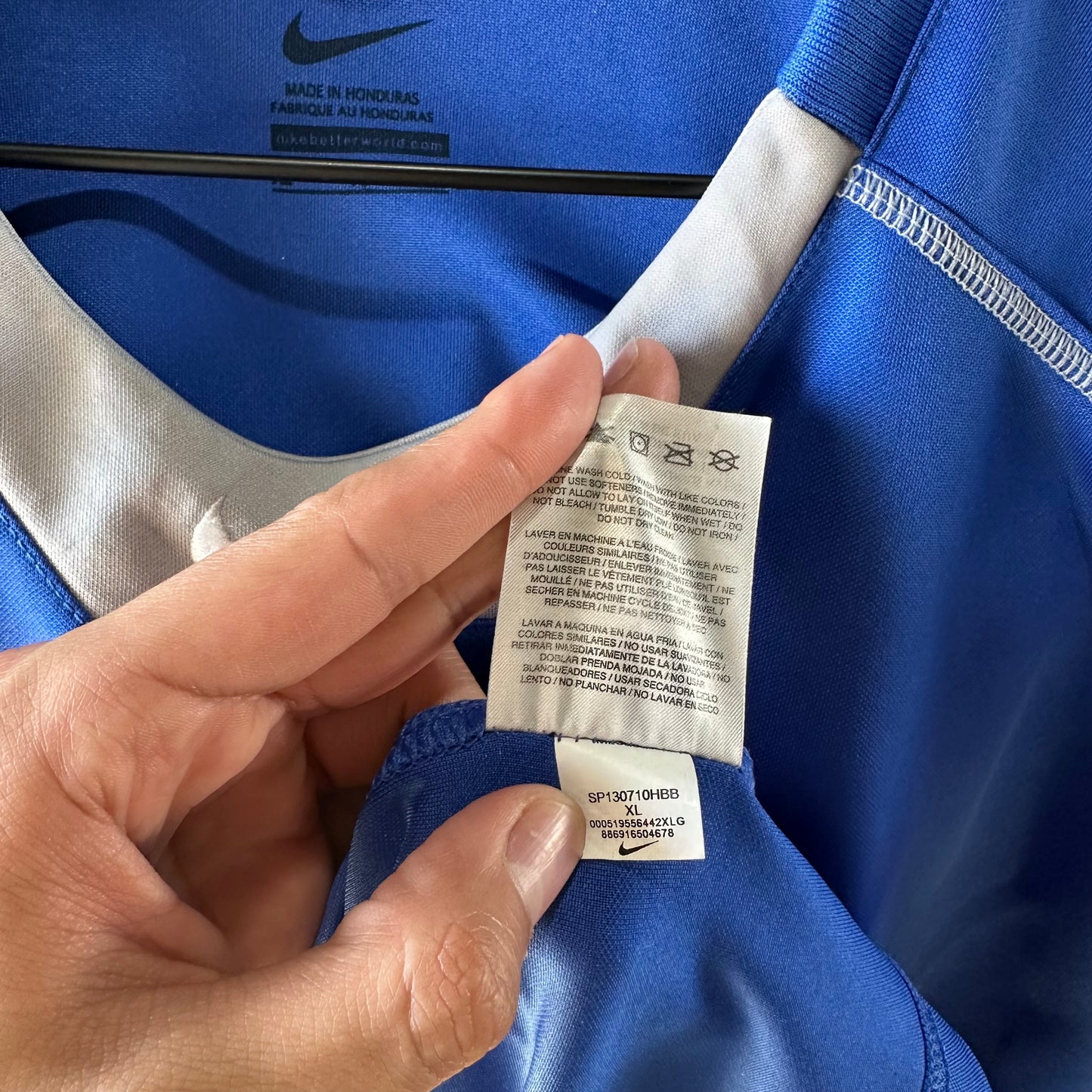 Camisa Deportiva O Jersey Nike De Hombre Talla XL Color Azul Swosh Center