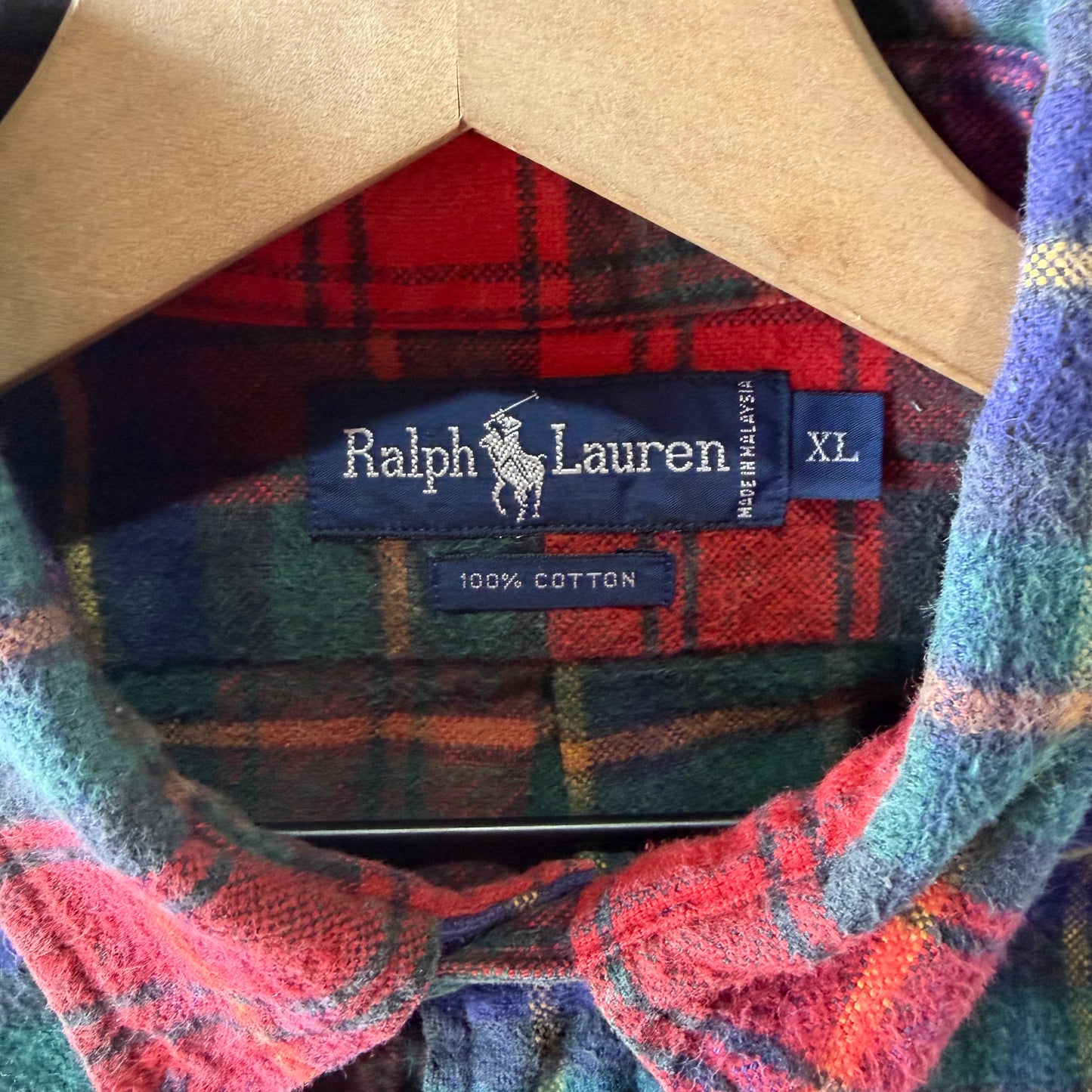Franela Camisa de Botones Polo Ralph Lauren De Hombre De Tartan