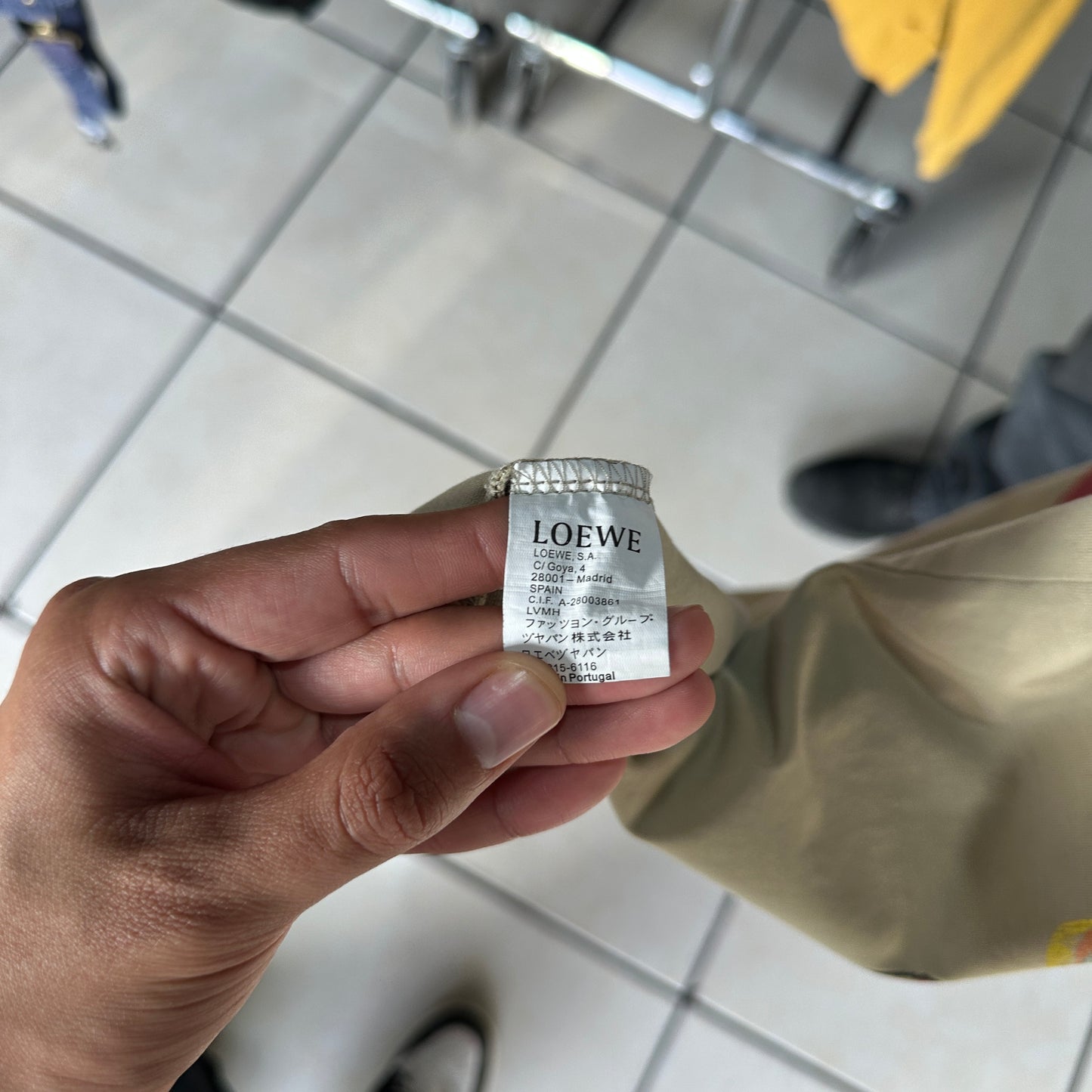 Camisa De Lujo Loewe De Hombre Talla L Color Beige