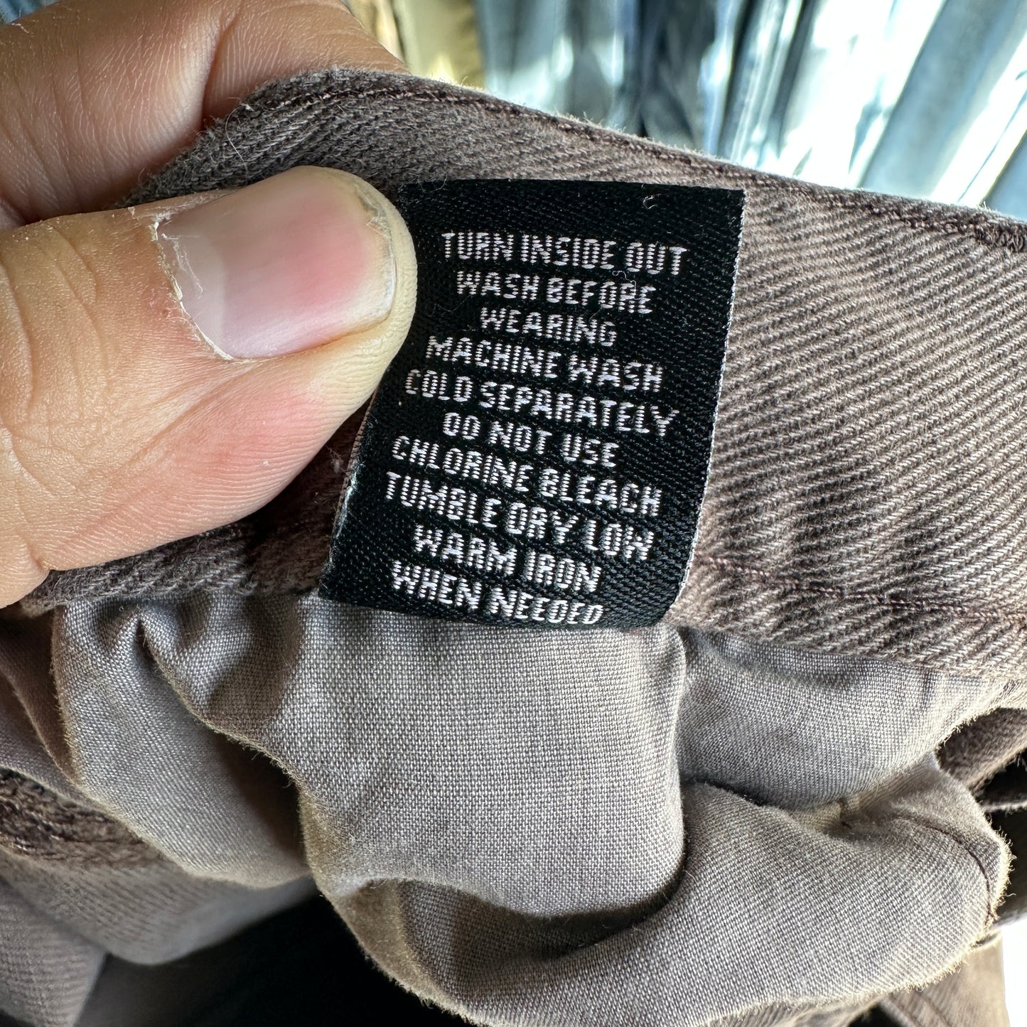 Pantalon RSQ Doble Rodilla de Hombre Talla 30x32 Color Cafe Chocolate