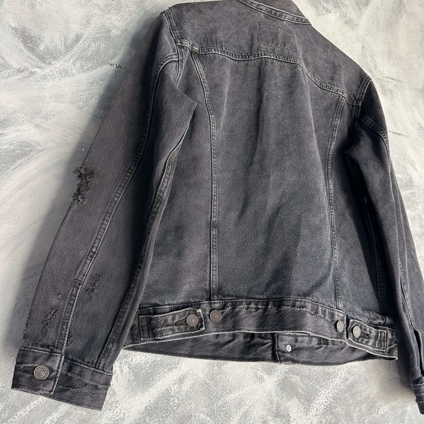 Chamarra de Mezclilla Levis De Hombre Talla M Color Negro Estilo Desgastado