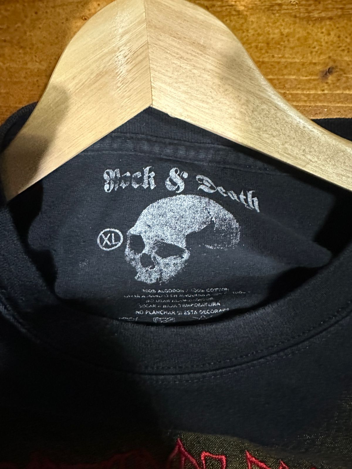 Camisa De Marlyn Manson De Hombre Talla XL Color Negra Con Bordado Y Print Grande Rock And Death