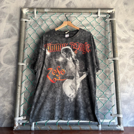 Playera Liquid Blue Para Hombre Talla XL Color Gris con Manchas Vintage Jimmy Page