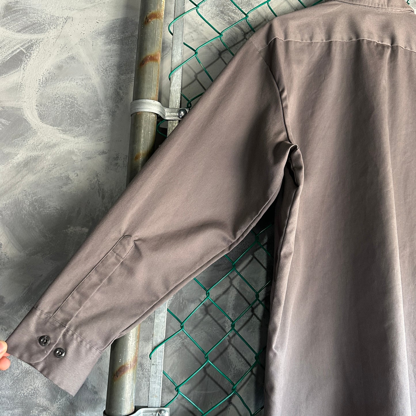 Camisa De Botones Dickies De Hombre Talla XL Color Gris Manga Larga Mecanico Workwear Lisa