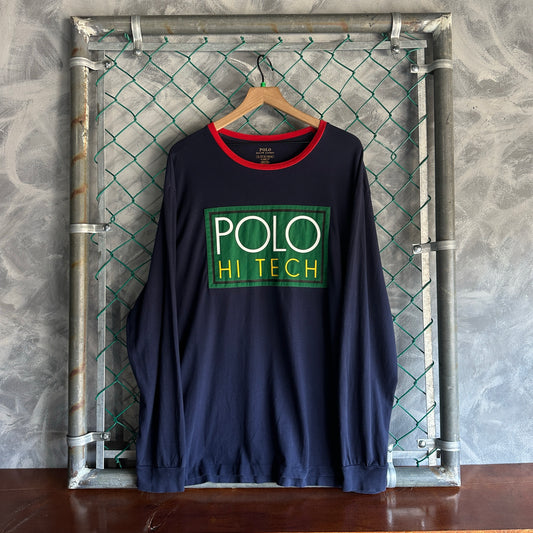 Camisa Polo Ralph Lauren De Hombre Talla Xl Color Azul Marino Lofi Manga Larga
